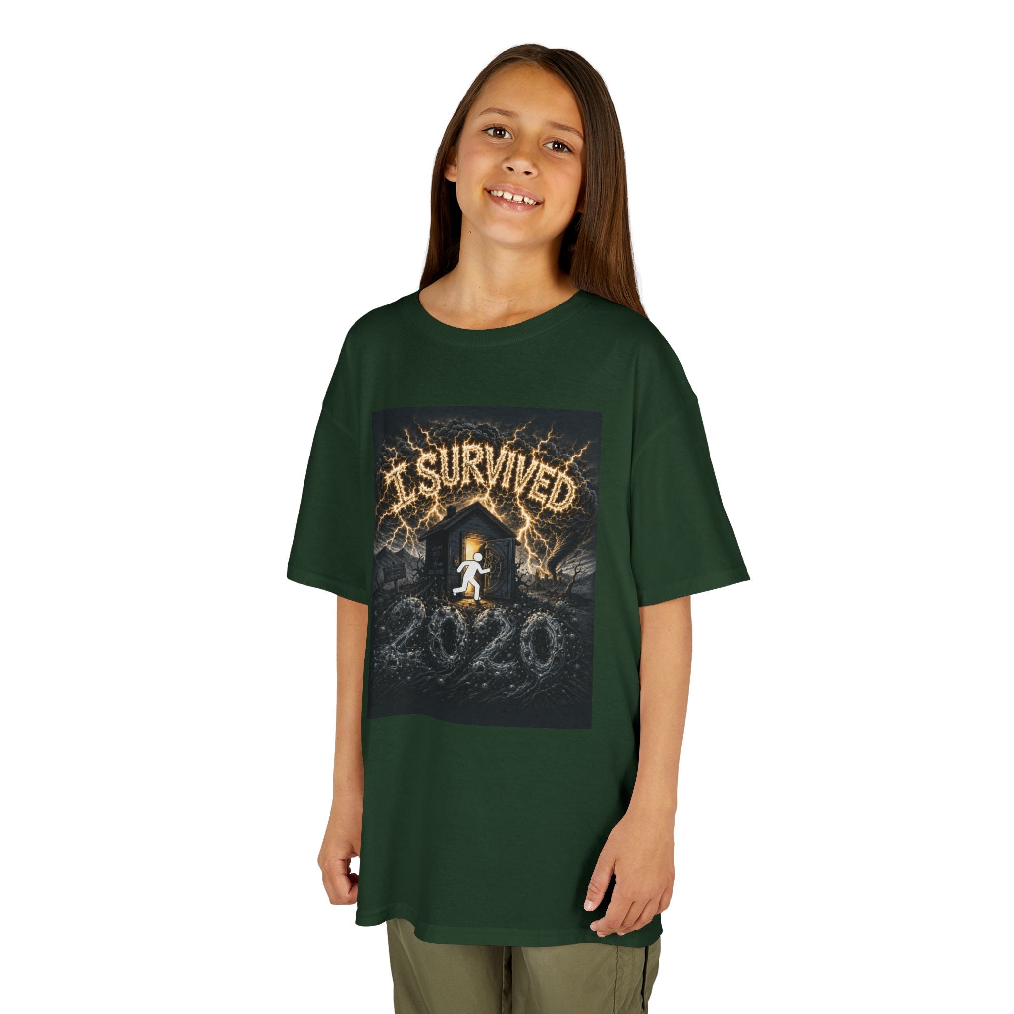 I Survived 2020 — Original Design Teaser Tee | Season 1 Premiere Drop Kids Heavy Cotton™ Tee