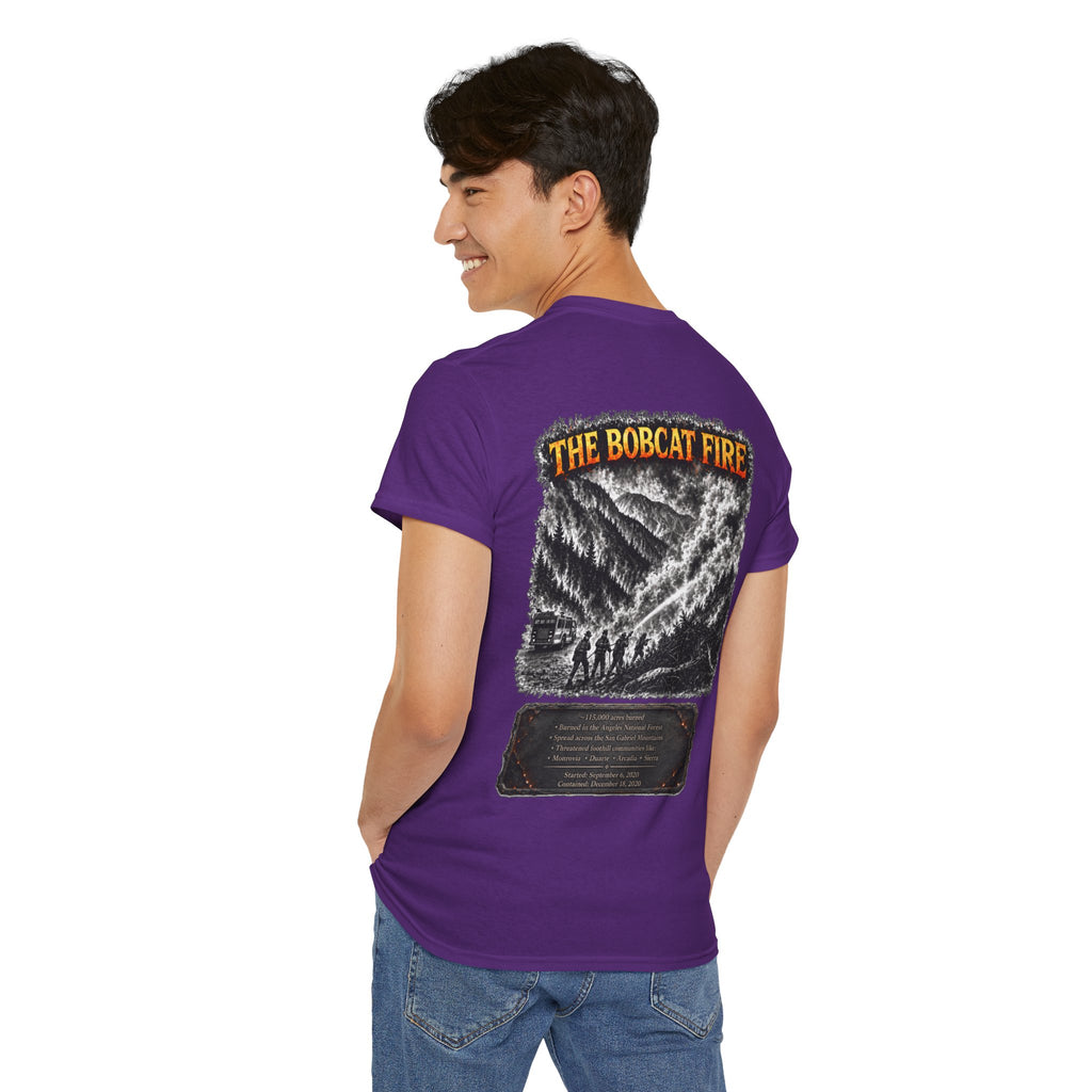 I Survived 2020 — WILDFIRES S2:E2: Director's Cut "The Bobcat Fire" Memorial Unisex Heavy Cotton Tee