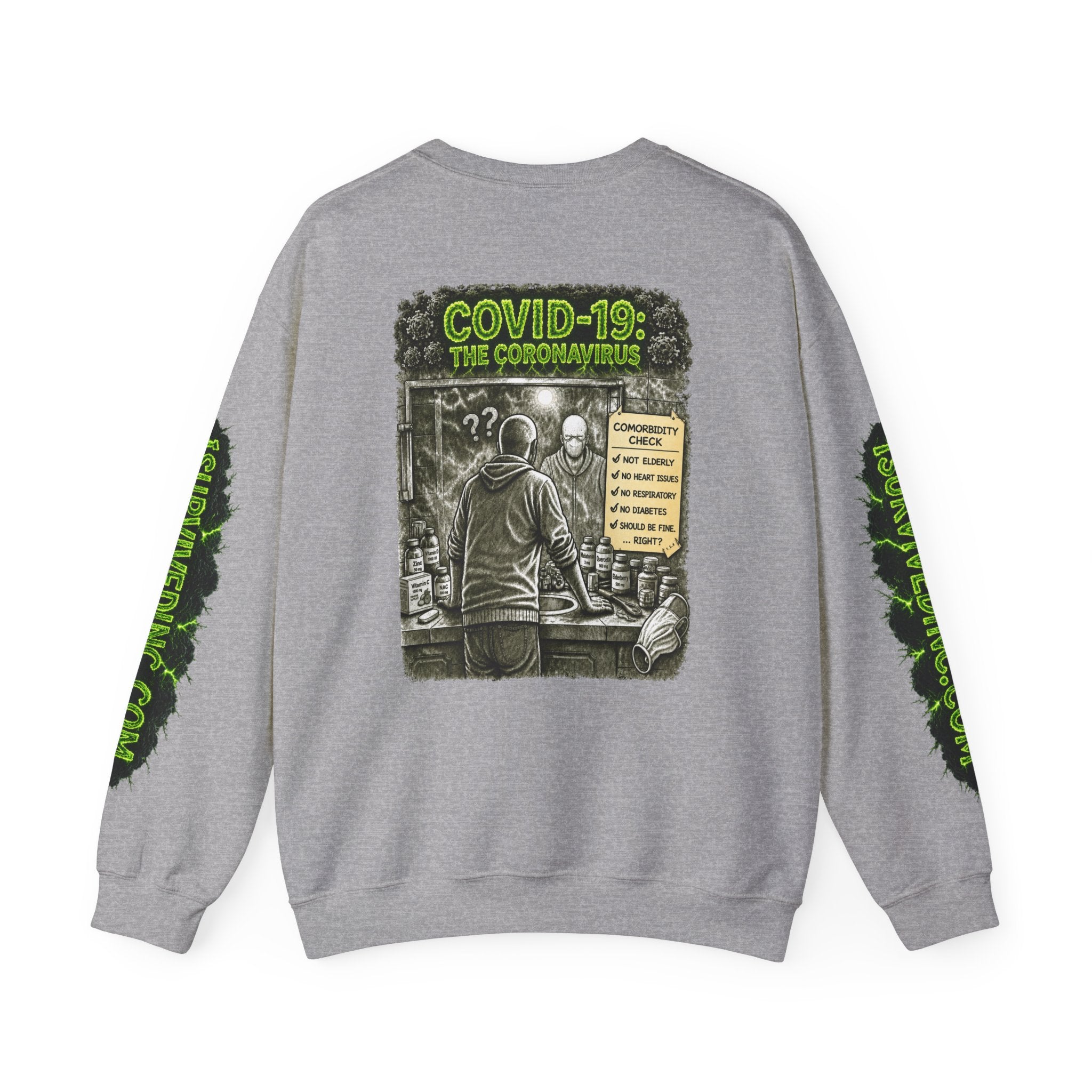 I Survived 2020 — PANDEMIC S1:E1: "COVID-19: The Coronavirus" Unisex Heavy Blend™ Crewneck Sweatshirt