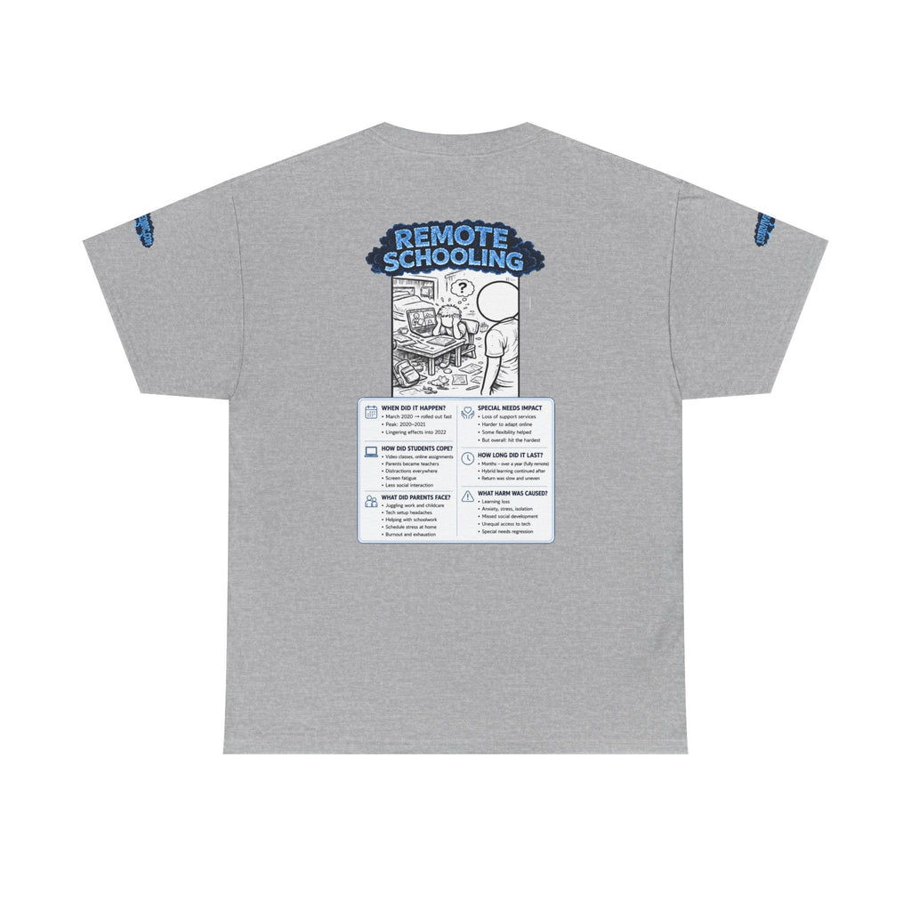 I Survived 2020 — LOCKDOWN S3:E3: Special Edition "Remote Schooling" Unisex Heavy Cotton Tee