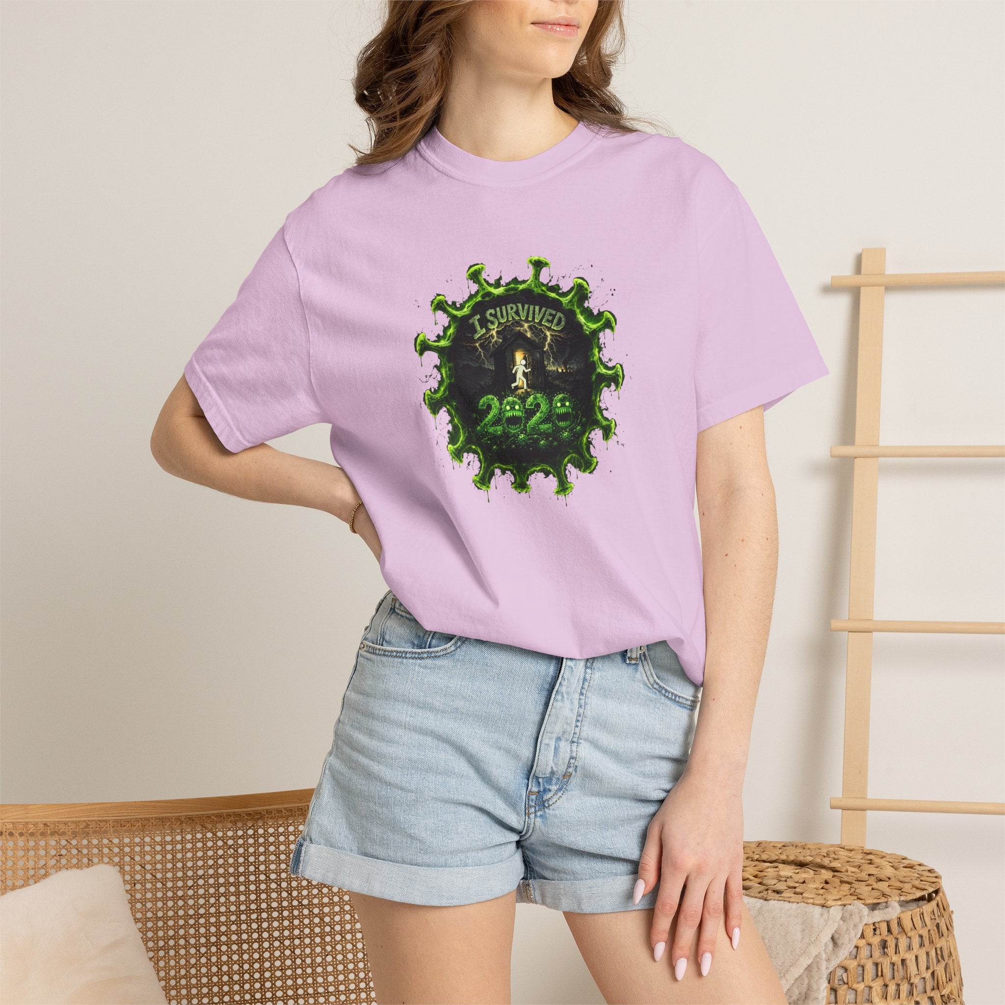 I Survived 2020 — PANDEMIC S1:E4: Director's Cut "Mask Madness" Unisex Garment-Dyed T-shirt