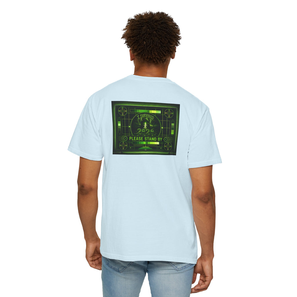 I Survived 2020 — "Please Stand By" Test Pattern Toxic Signal Tee Summer Premiere Unisex Garment-Dyed T-shirt