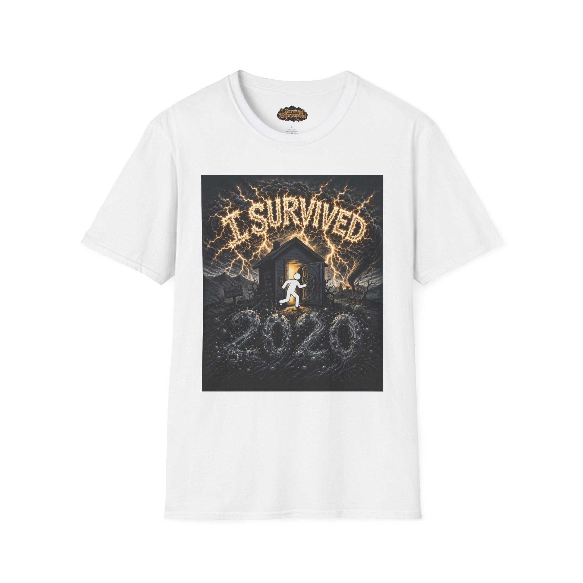 I Survived 2020 — Original Design Teaser Tee | Season 1 Premiere Drop Unisex Softstyle T-Shirt