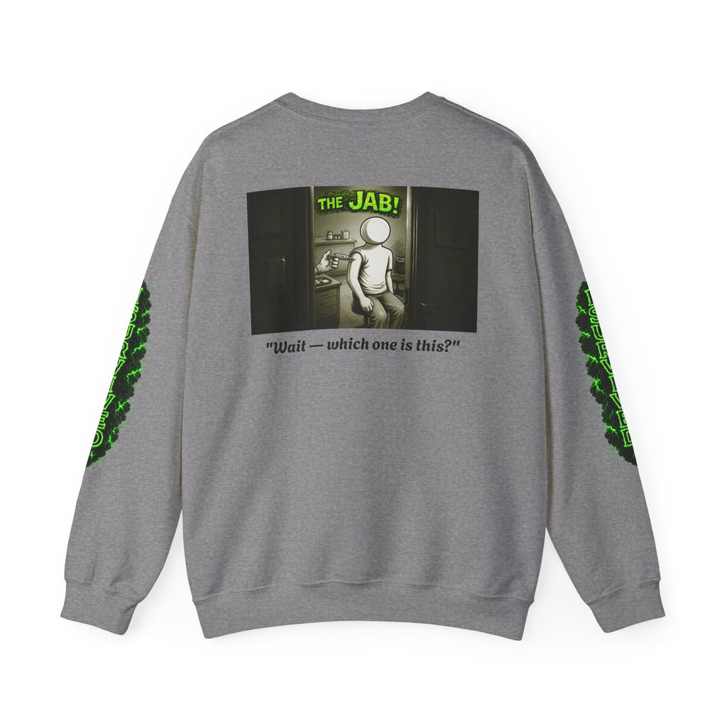 I Survived 2020 — PANDEMIC S1:E3: Director's Cut "The Jab!" Unisex Heavy Blend™ Crewneck Sweatshirt