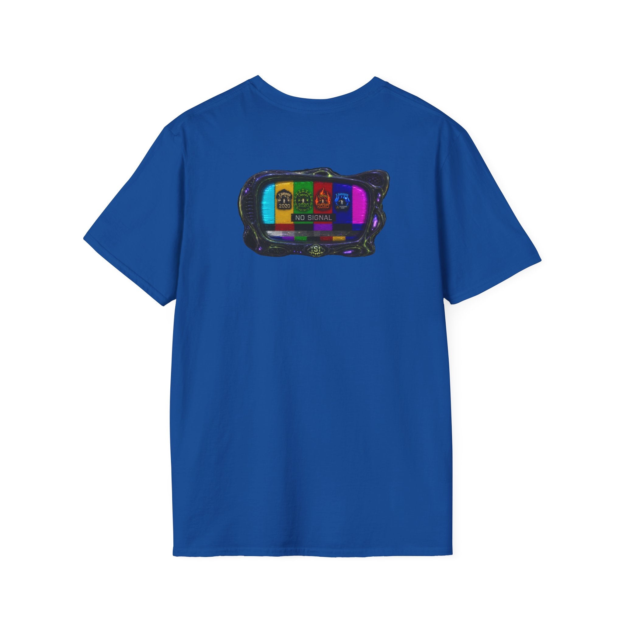 I Survived 2020 — "No Signal" Test Pattern Tee Alien Broadcast Finale Summer Premiere Unisex Softstyle T-Shirt