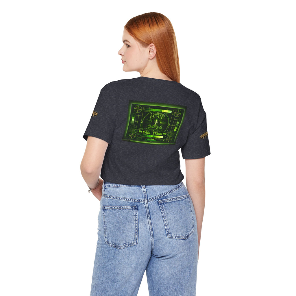 I Survived 2020 — "Please Stand By" Test Pattern Toxic Signal Tee Special Edition Summer Premiere Unisex Jersey Short Sleeve Tee