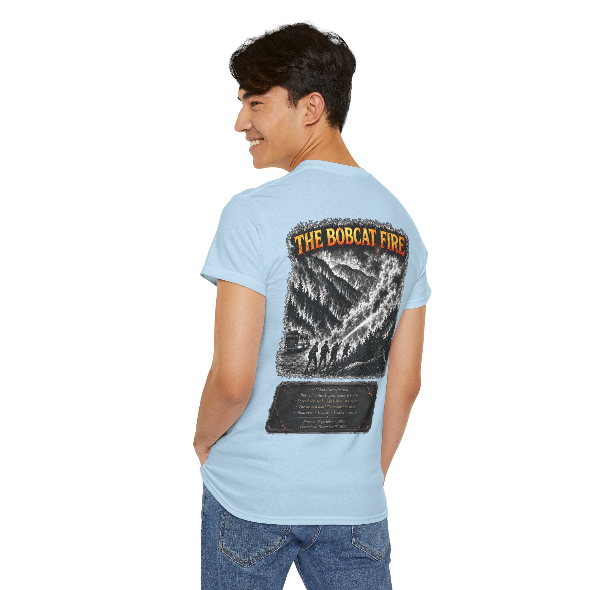 I Survived 2020 — WILDFIRES S2:E2: "The Bobcat Fire" Memorial Unisex Heavy Cotton Tee