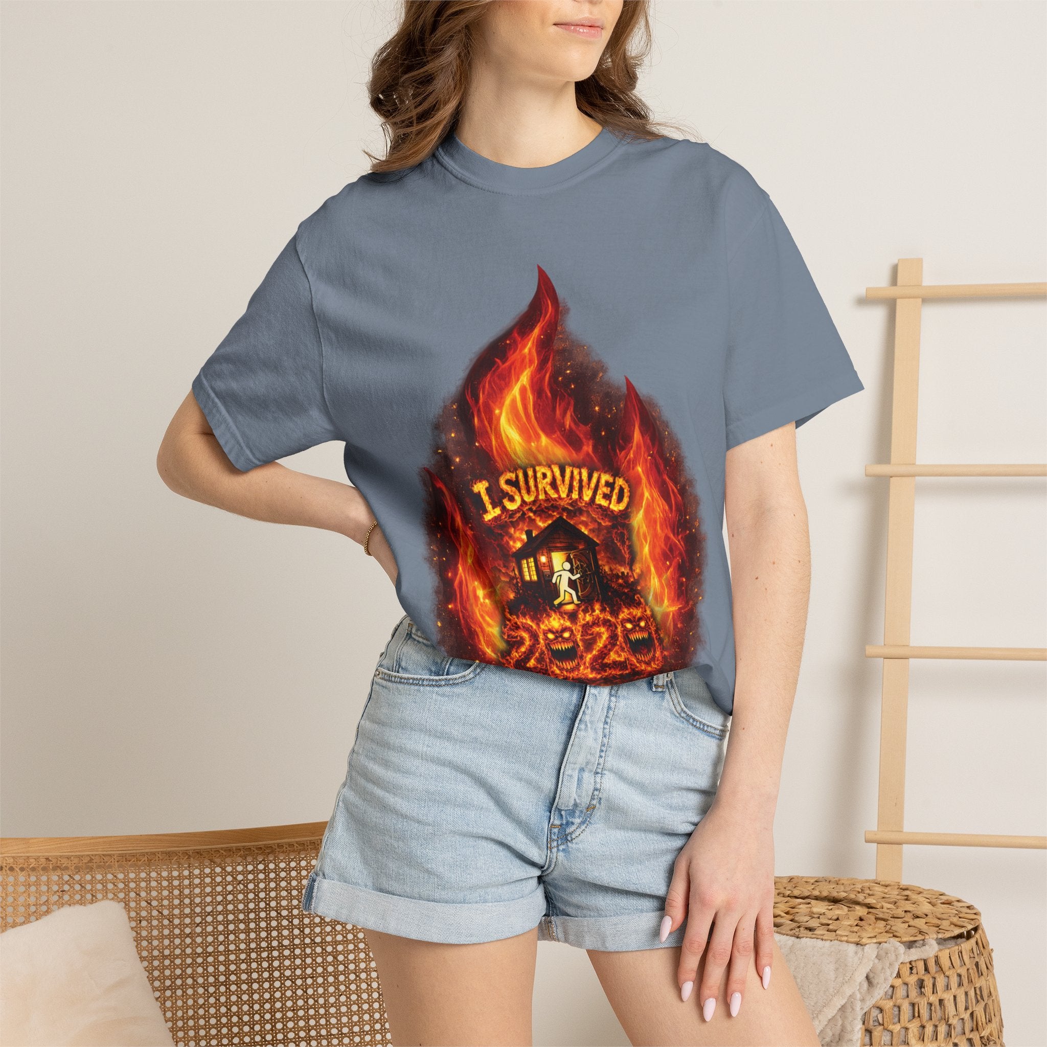 I Survived 2020 — Director's Cut S2:E3 "The California Wildfires" | Wildfire Edition Memorial Unisex Garment-Dyed T-shirt