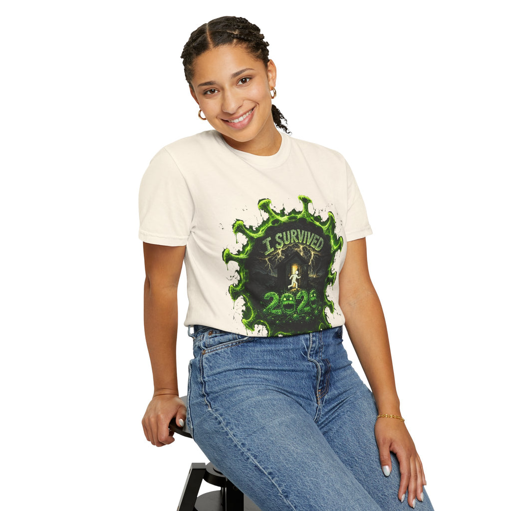I Survived 2020 — Director's Cut S1:E4 "Mask Madness Mayhem Moment" | Pandemic Edition Unisex Garment-Dyed T-shirt