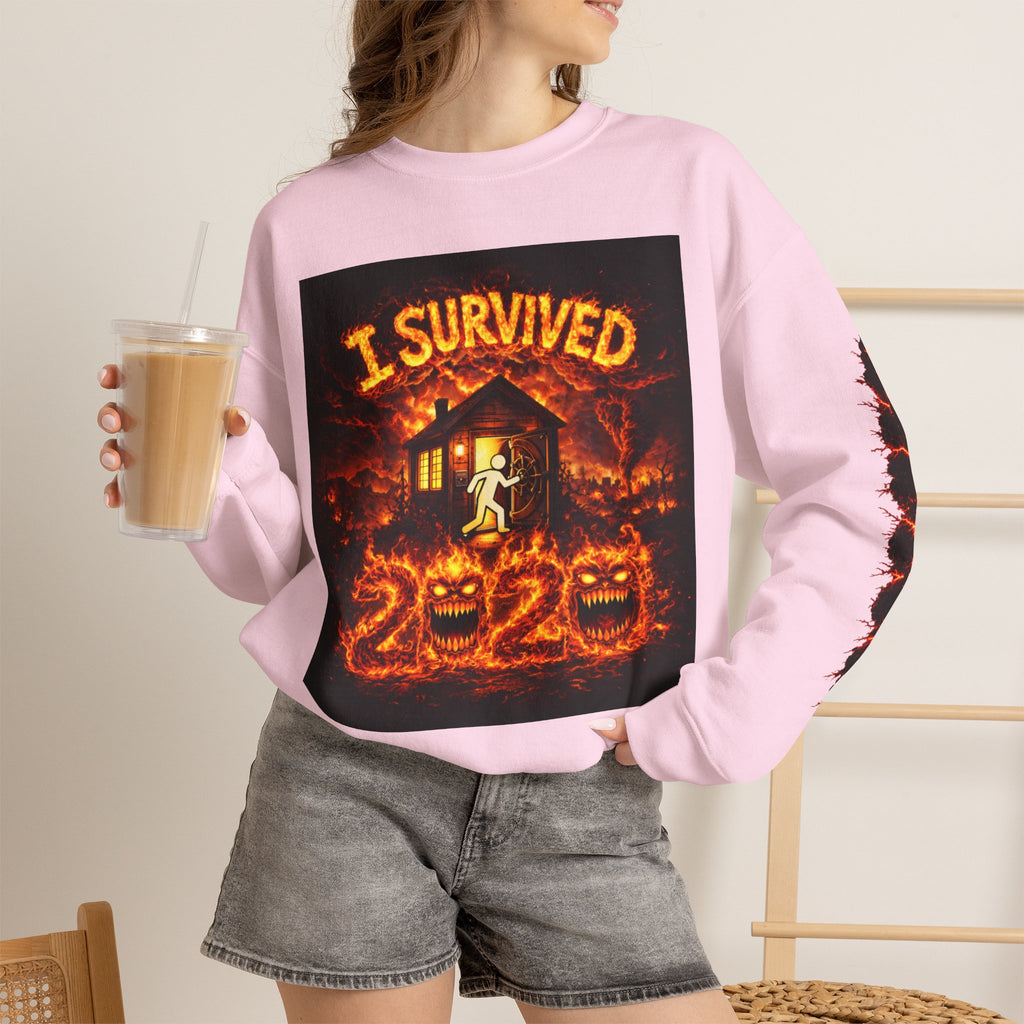 I Survived 2020 — WILDFIRES S2:E4: "Western U.S." Memorial Unisex Heavy Blend™ Crewneck Sweatshirt