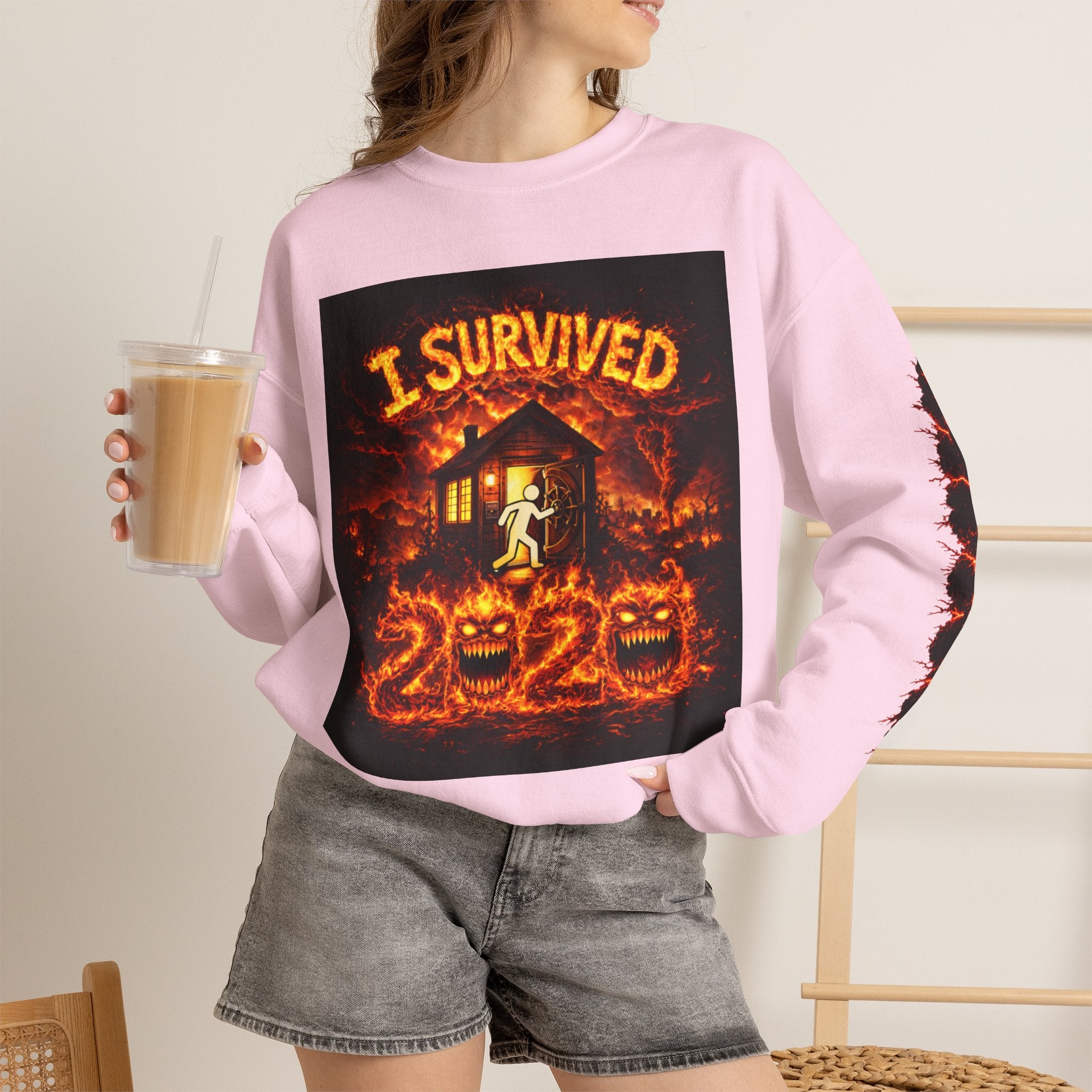 I Survived 2020 — WILDFIRES S2:E4: "Western U.S." Memorial Unisex Heavy Blend™ Crewneck Sweatshirt