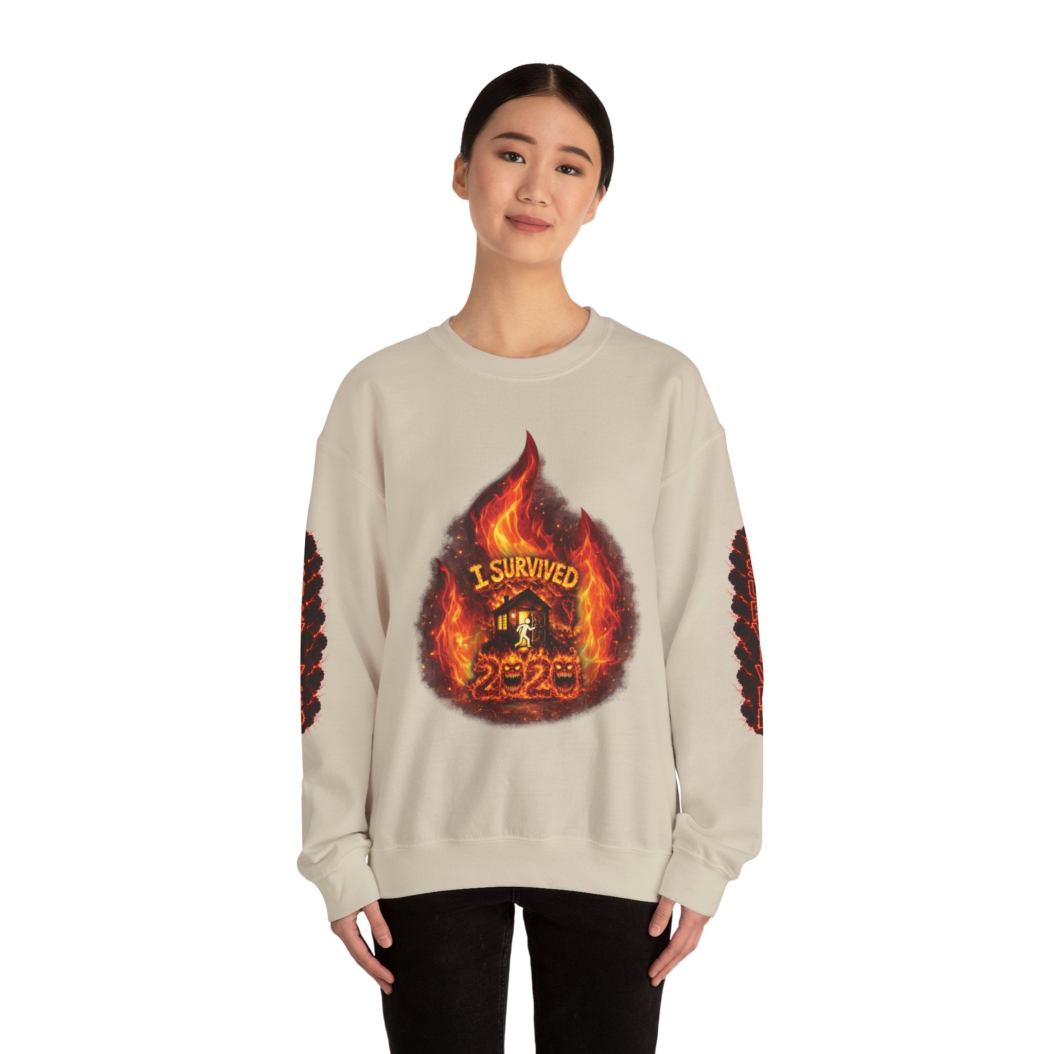 I Survived 2020 — Director's Cut S2:E4 "Western U.S. Wildfire Season" | Mid-Season Finale Pt. 1 | Wildfire Edition Memorial Unisex Heavy Blend™ Crewneck Sweatshirt