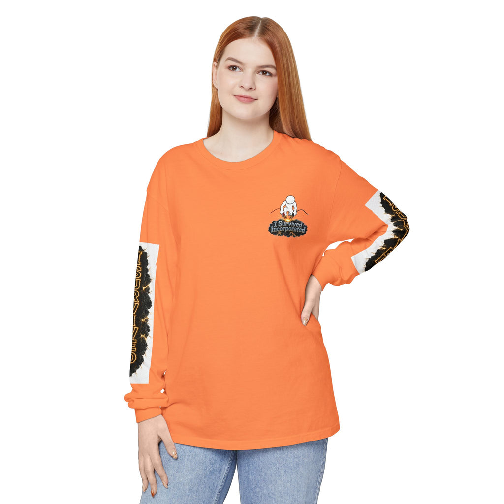 I Survived 2020 — "Please Stand By" Test Pattern Tee Special Edition Summer Premier Unisex Garment-Dyed Long Sleeve T-Shirt
