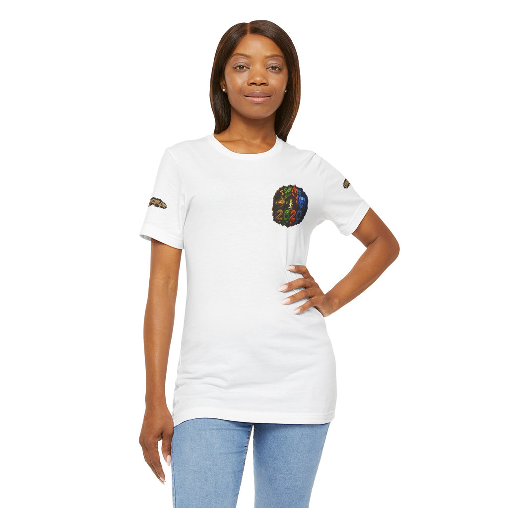 I Survived 2020 — "No Signal" Test Pattern Tee Alien Broadcast Finale Summer Premiere Unisex Jersey Short Sleeve Tee