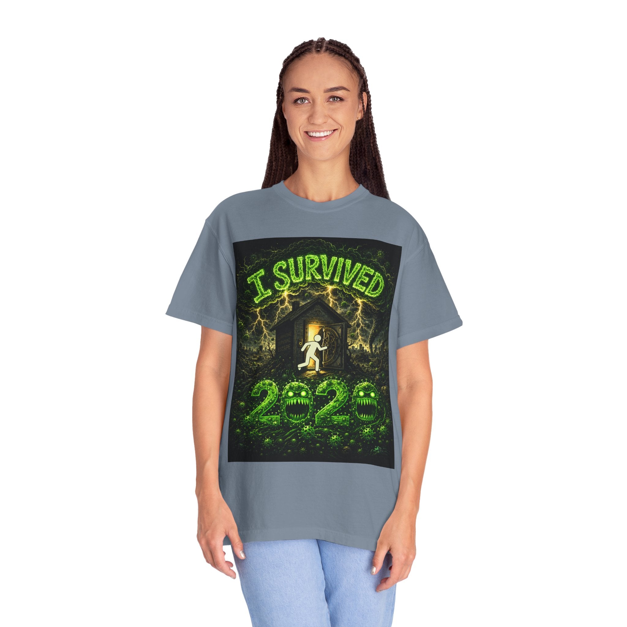 I Survived 2020 — S1:E3 "The Jab!" | Pandemic Edition Unisex Garment-Dyed T-shirt