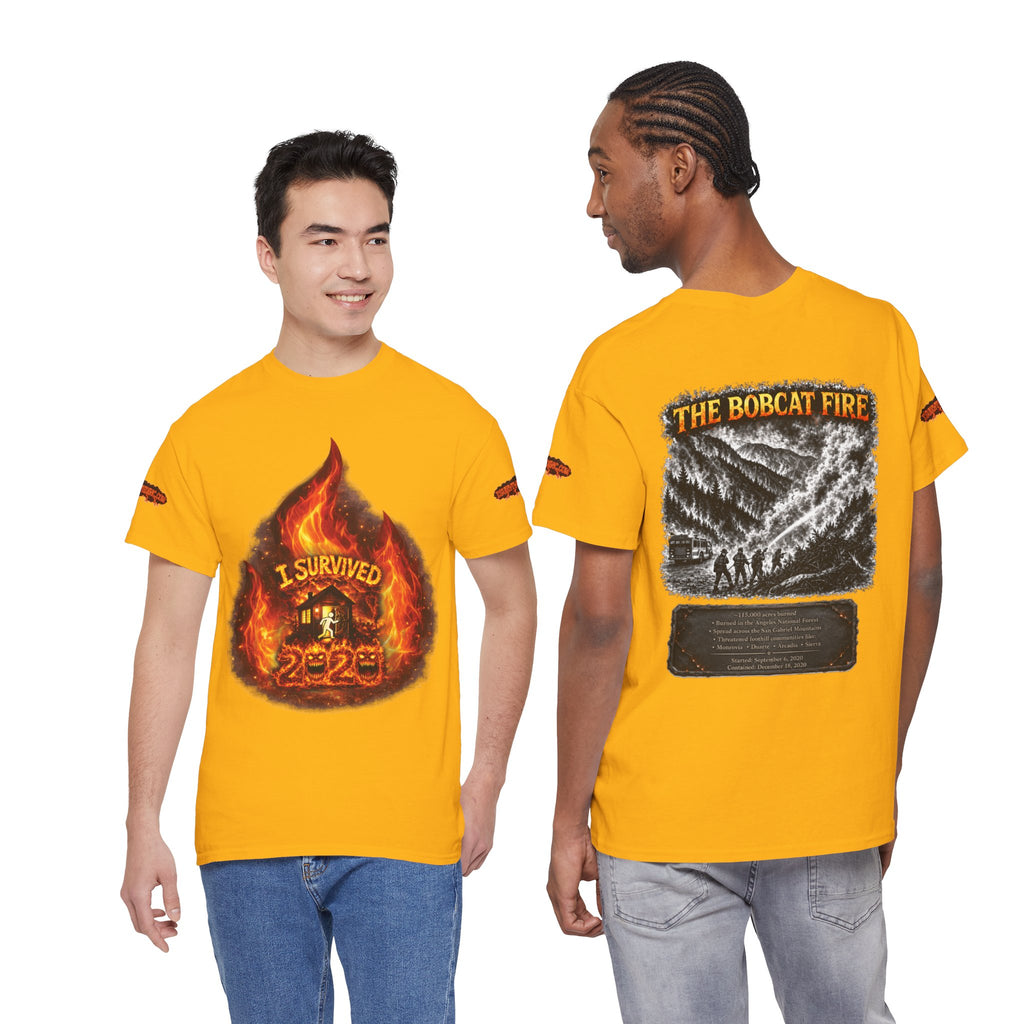 I Survived 2020 — Director's Cut S2:E2 "The Bobcat Fire" | Wildfire Edition Memorial Unisex Heavy Cotton Tee (SPECIAL EDITION)