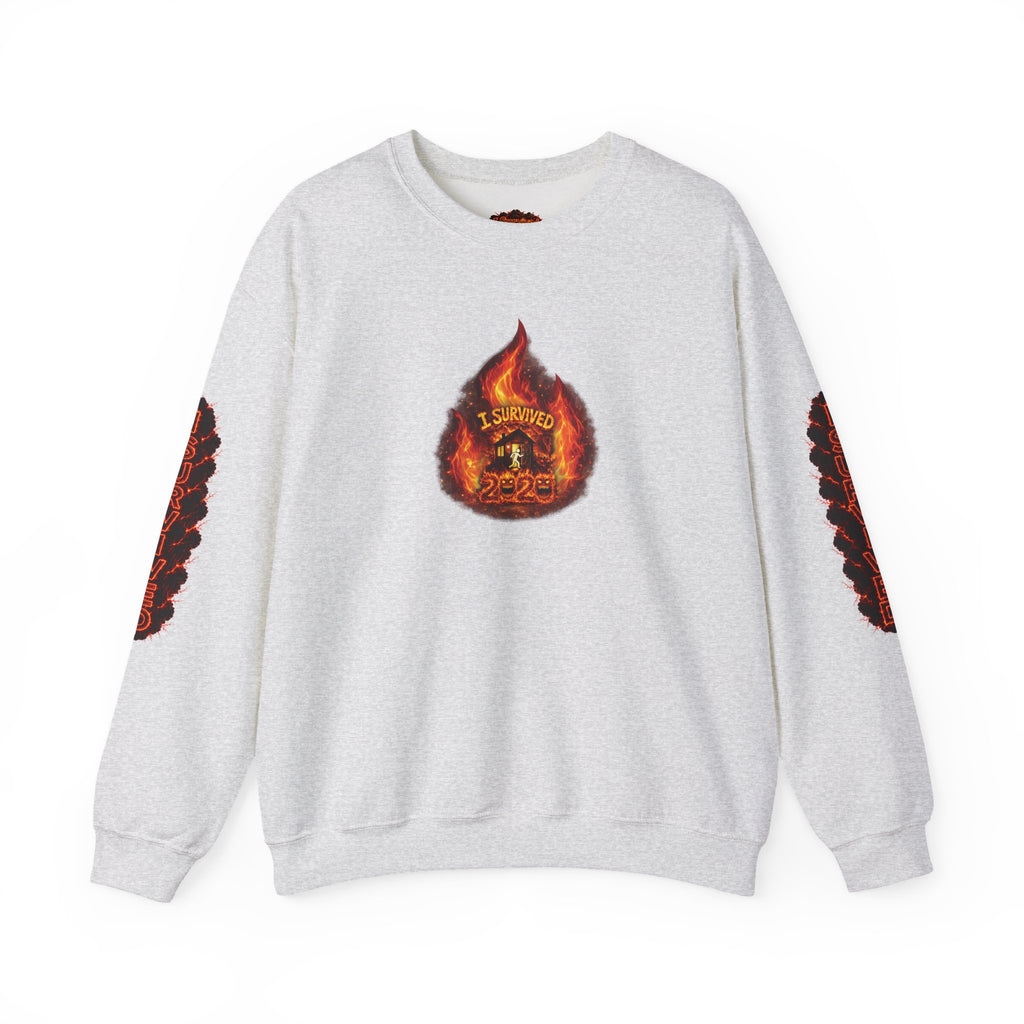 I Survived 2020 — WILDFIRES S2:E4: Director's Cut "Western U.S. Wildfire Season" Memorial Unisex Heavy Blend™ Crewneck Sweatshirt
