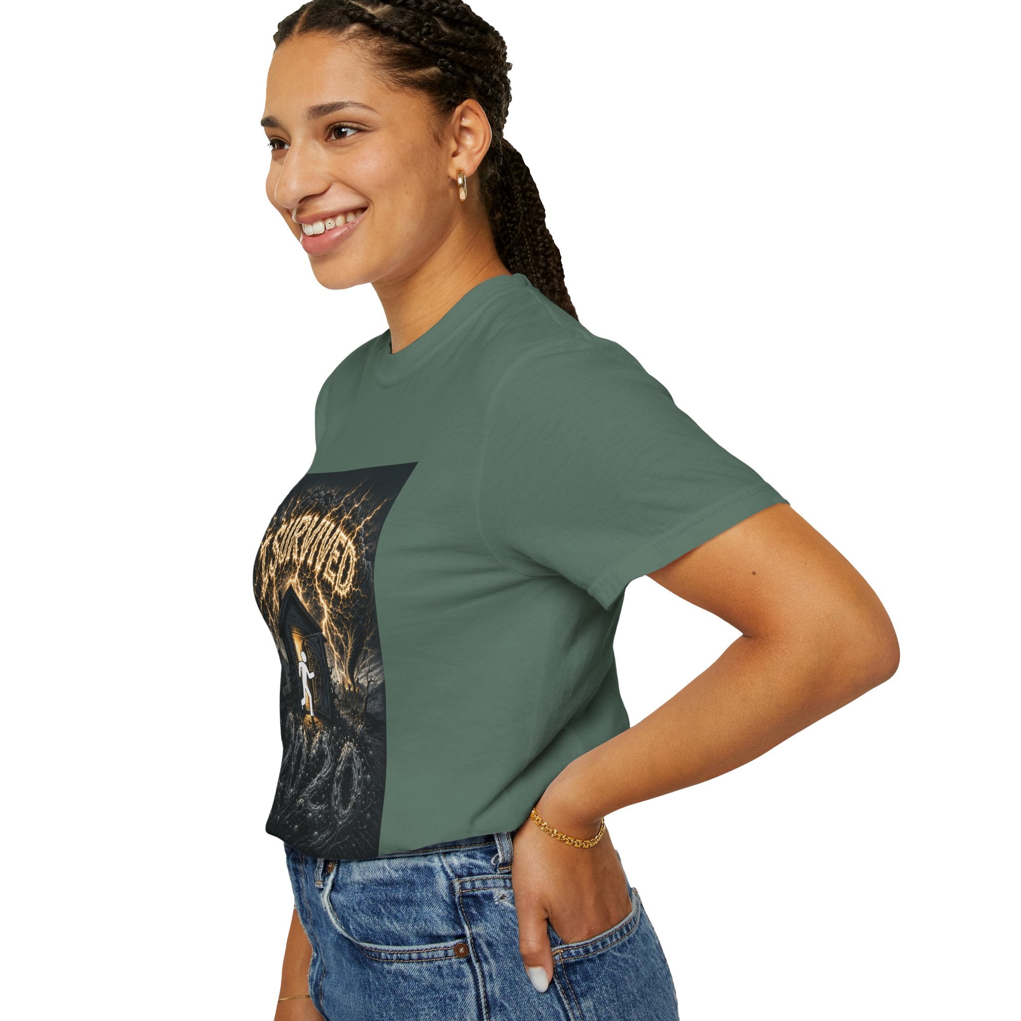 I Survived 2020 — Original Design Teaser Tee | Season 1 Premiere Drop Unisex Garment-Dyed T-shirt