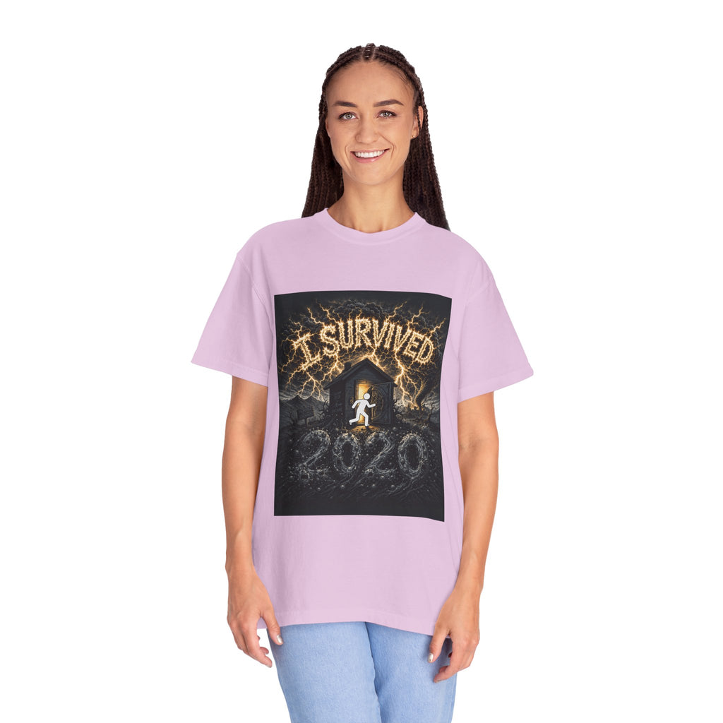 I Survived 2020 — Original Design Teaser Tee | Season 1 Premiere Drop Unisex Garment-Dyed T-shirt