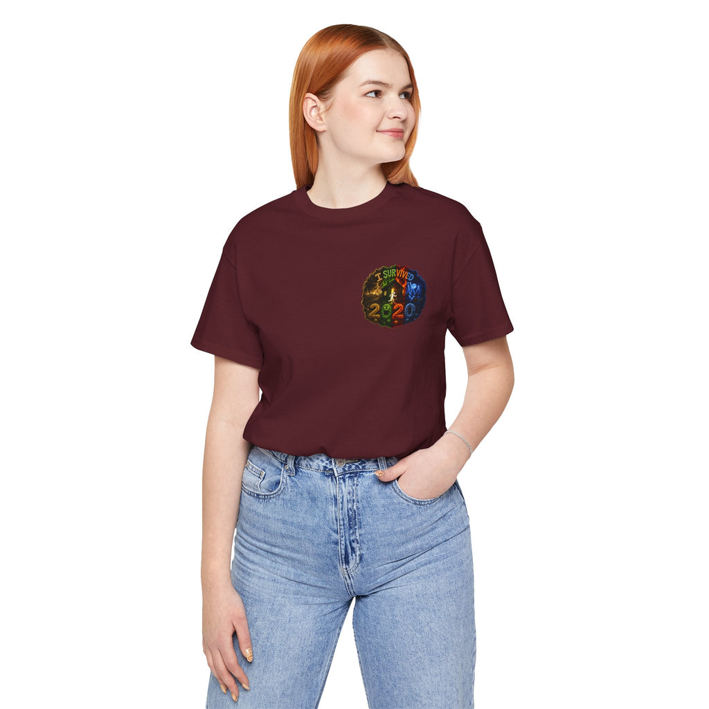 I Survived 2020 — "No Signal" Test Pattern Tee Alien Broadcast Finale Summer Premiere Unisex Jersey Short Sleeve Tee