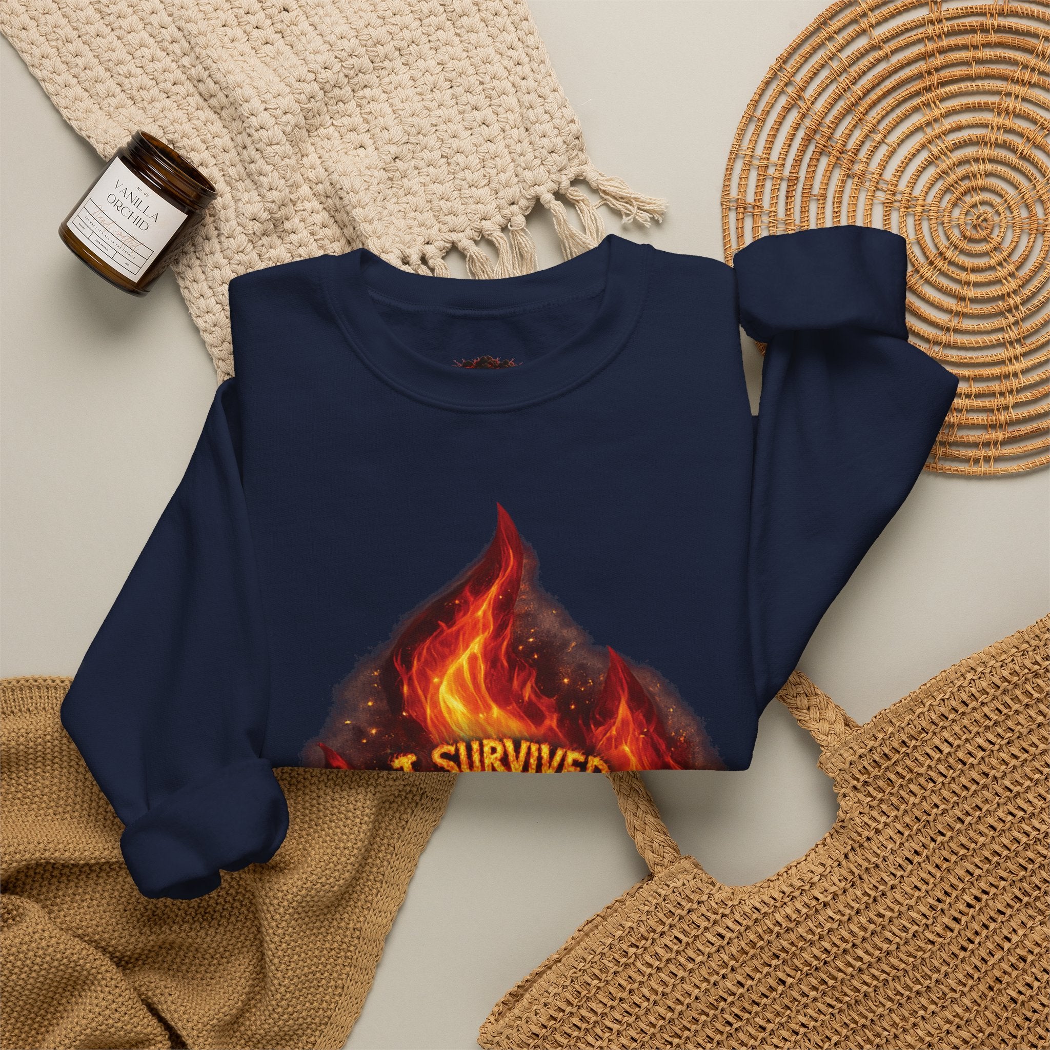 I Survived 2020 — Director's Cut S2:E1 "Berry Creek" | Wildfire Edition Memorial Unisex Heavy Blend™ Crewneck Sweatshirt