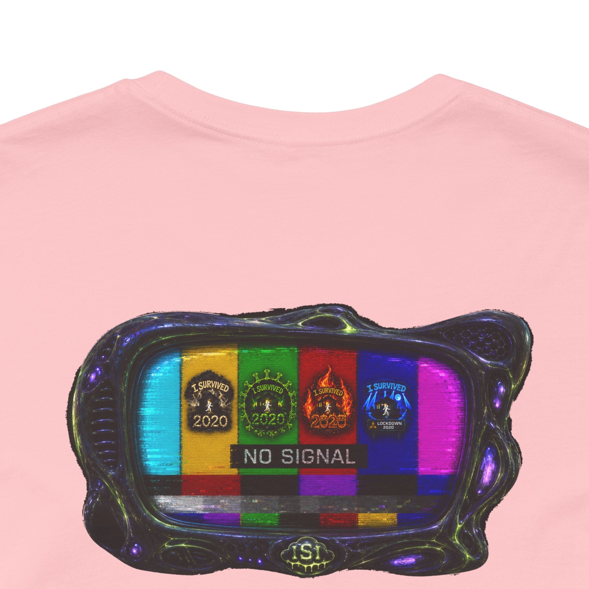 I Survived 2020 — "No Signal" Test Pattern Tee Alien Broadcast Finale Summer Premiere Unisex Jersey Short Sleeve Tee