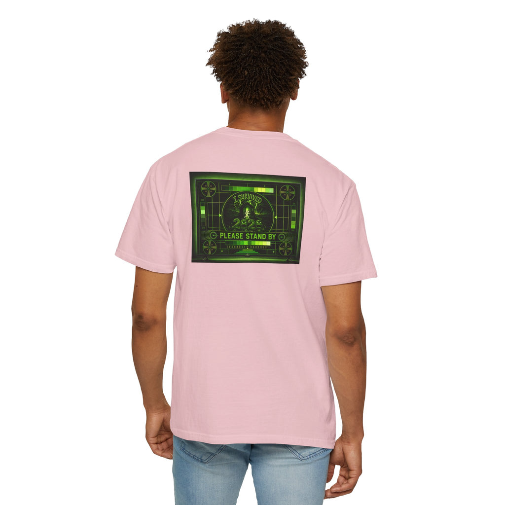 I Survived 2020 — "Please Stand By" Test Pattern Toxic Signal Tee Summer Premiere Unisex Garment-Dyed T-shirt