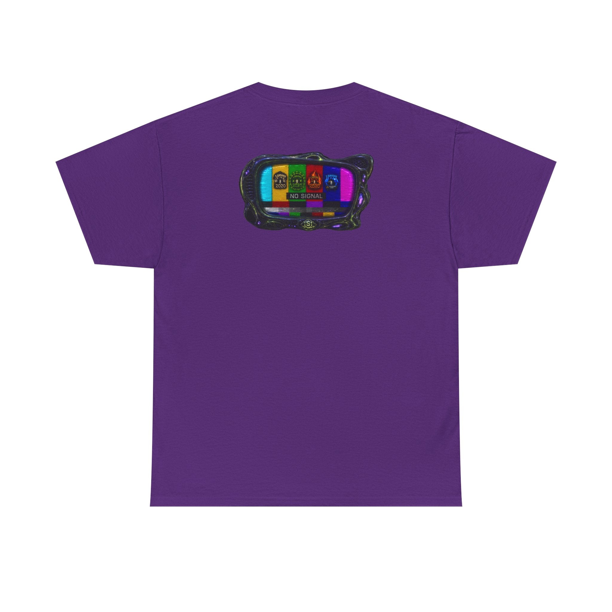 I Survived 2020 — "No Signal" Test Pattern Tee Alien Broadcast Finale Summer Premiere Unisex Heavy Cotton Tee