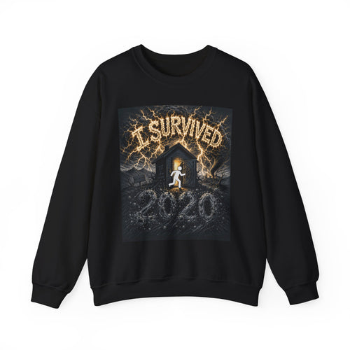 I Survived 2020 — Original Design Teaser Tee | Season 1 Premiere Drop Unisex Heavy Blend™ Crewneck Sweatshirt