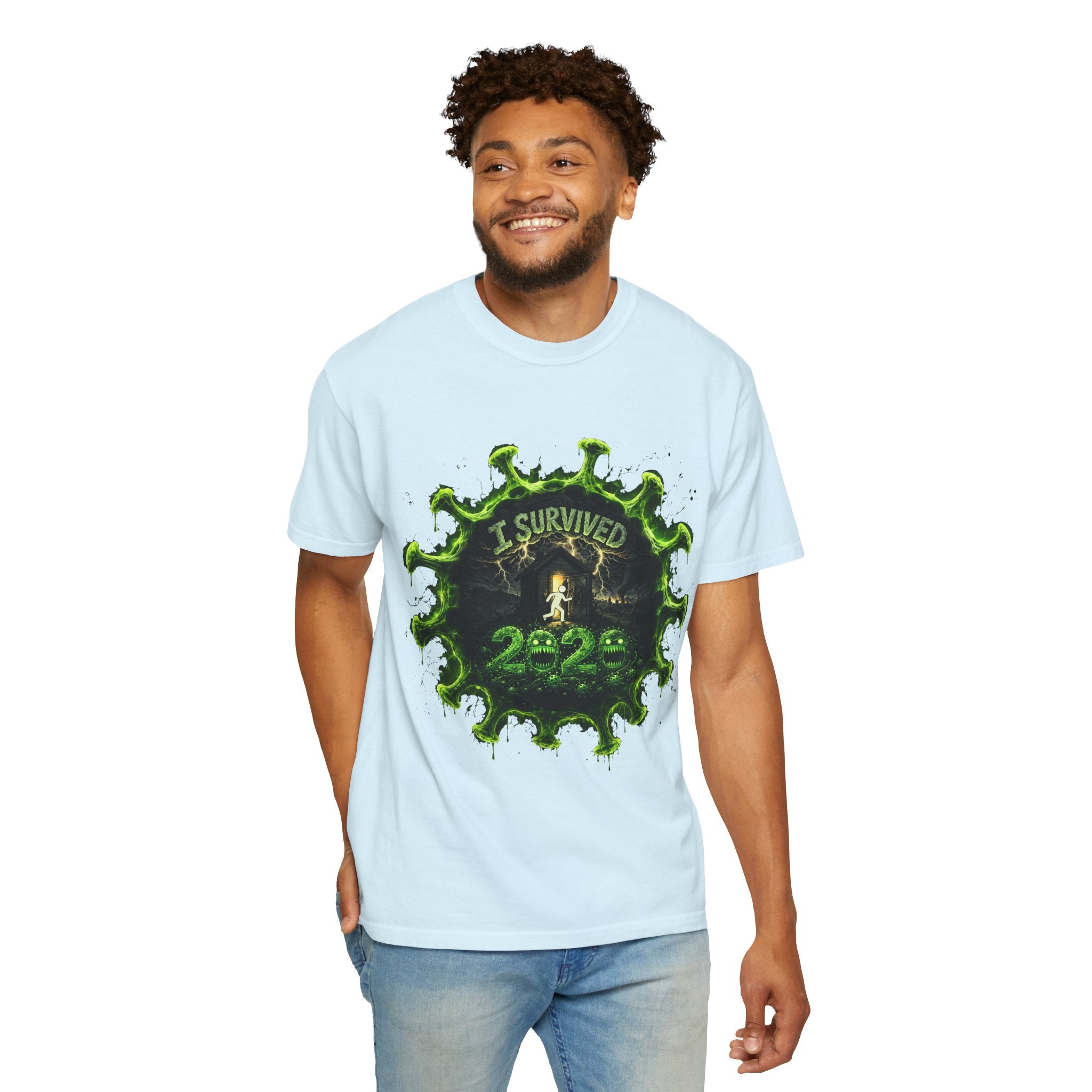 I Survived 2020 — Director's Cut S1:E5 "Delivery Doomsday" | Pandemic Edition Unisex Garment-Dyed T-shirt