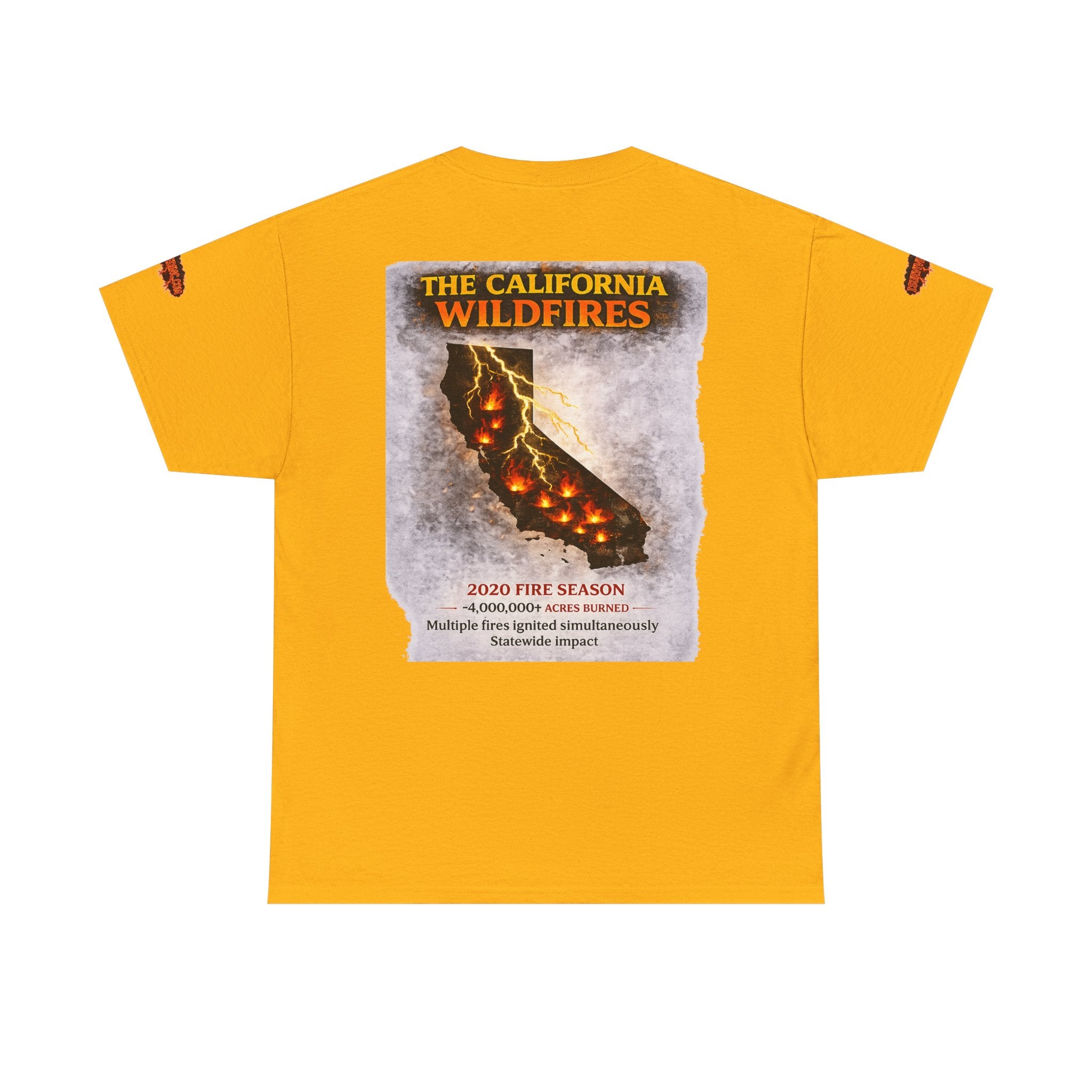 I Survived 2020 —  WILDFIRES S2:E3: Director's Cut Special Edition "The California Wildfires" Memorial Unisex Heavy Cotton Tee