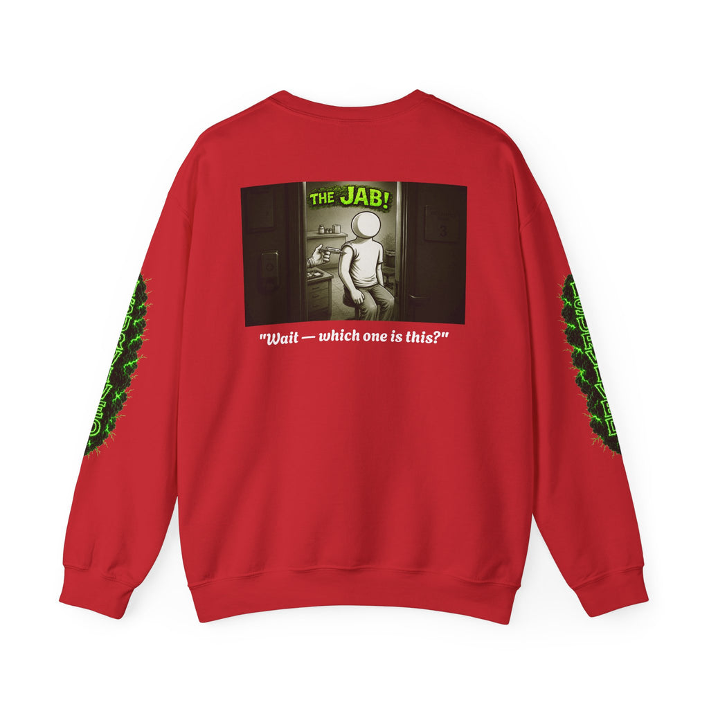 I Survived 2020 — PANDEMIC S1:E3: Director's Cut "The Jab!" Unisex Heavy Blend™ Crewneck Sweatshirt