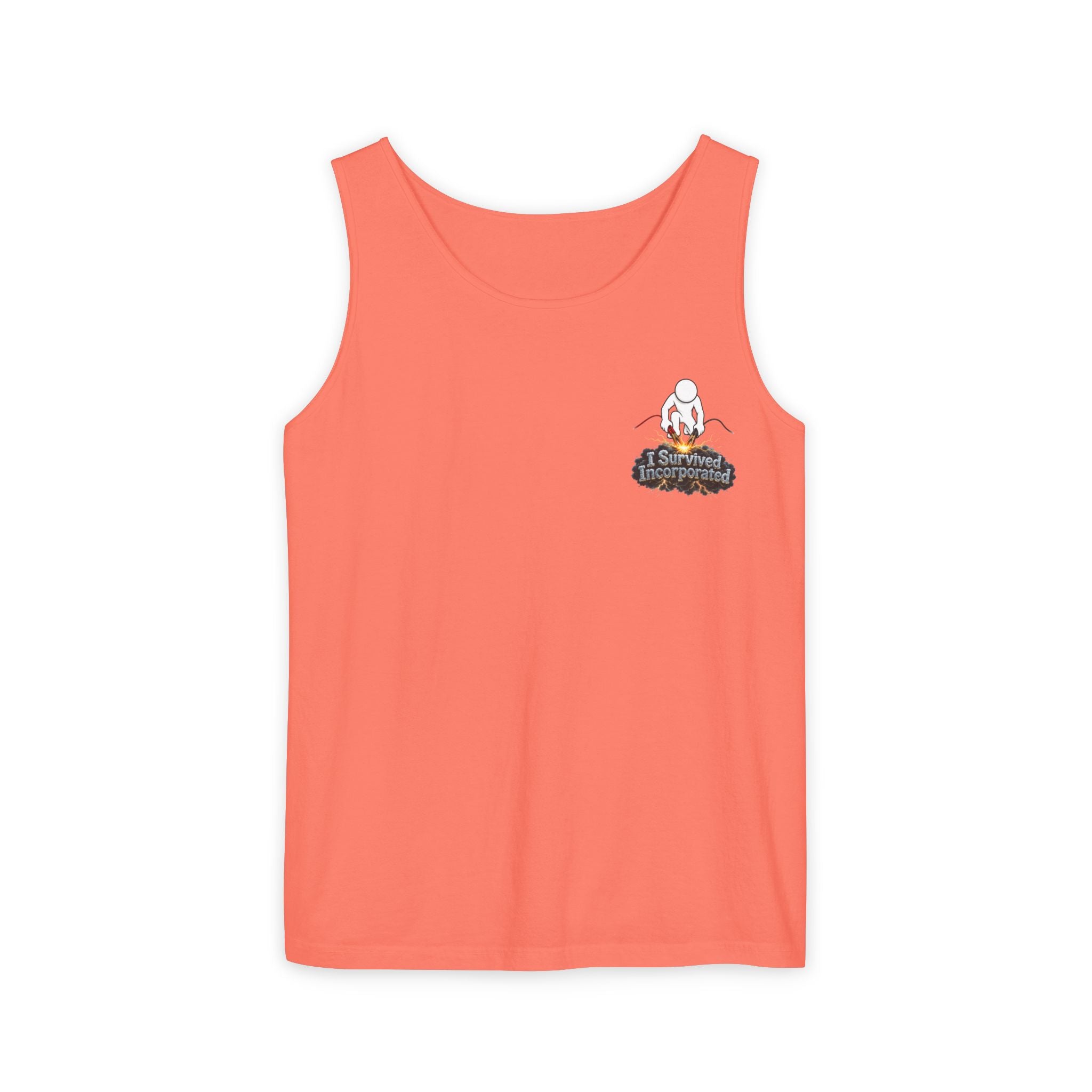 I Survived 2020 — "Please Stand By" Test Pattern Tee Summer Premier  Unisex Garment-Dyed Tank Top