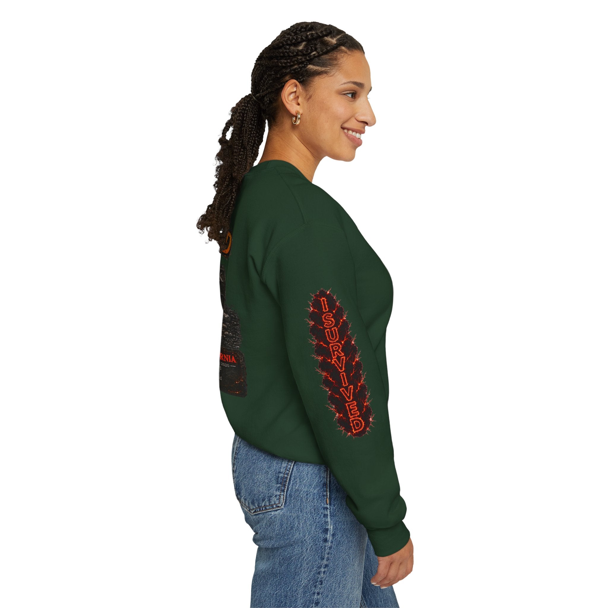 I Survived 2020 — Director's Cut S2:E1 "Berry Creek" | Wildfire Edition Memorial Unisex Heavy Blend™ Crewneck Sweatshirt