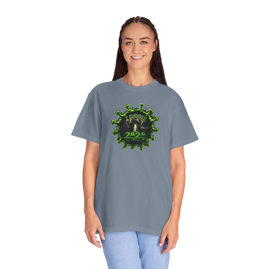 I Survived 2020 — PANDEMIC S1:E3: Director's Cut "The Jab!" Unisex Garment-Dyed T-shirt