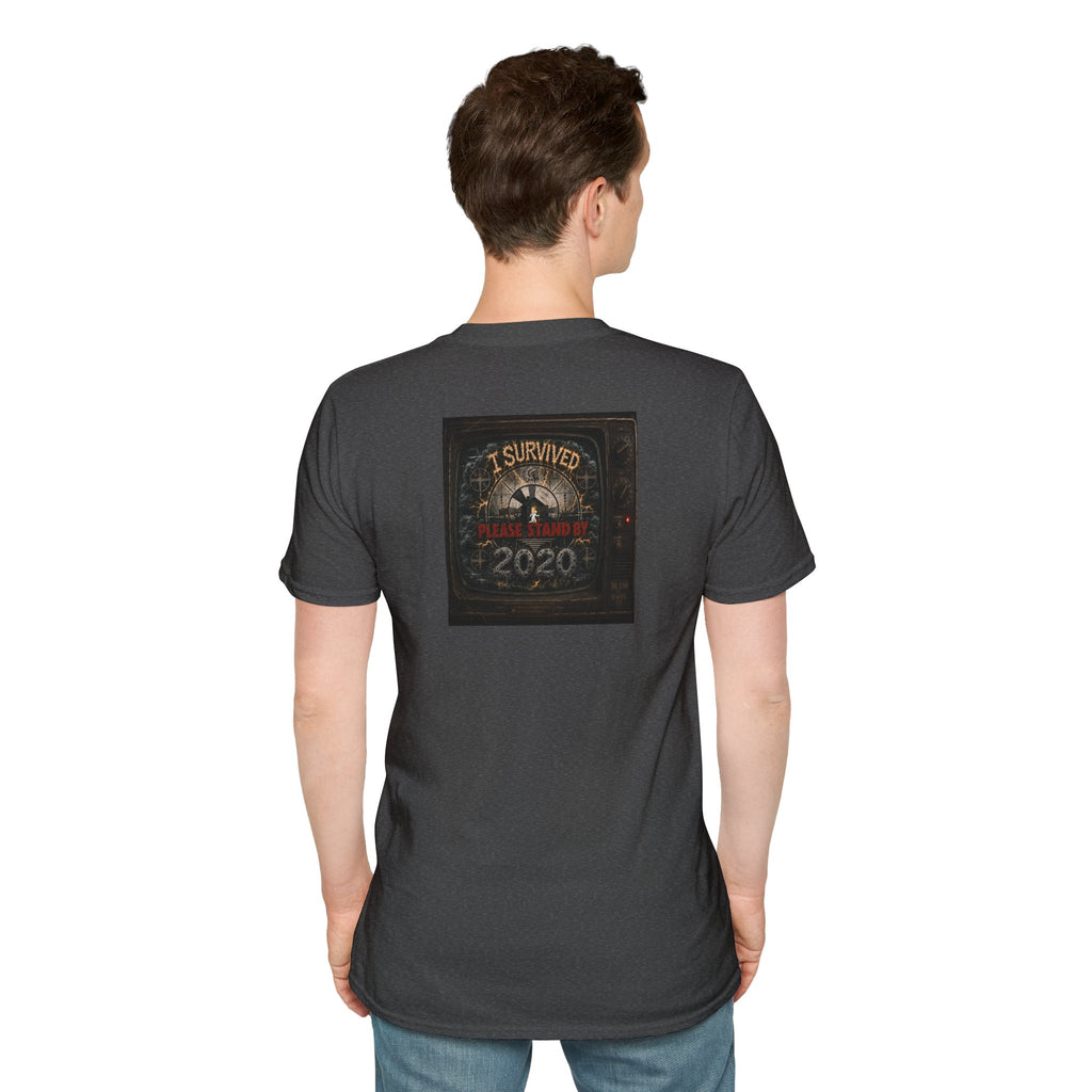 I Survived 2020 — "Please Stand By" Test Pattern Tee Summer Premier Unisex Softstyle T-Shirt