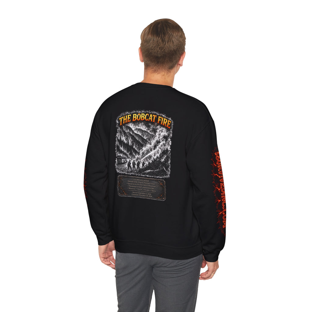 I Survived 2020 — WILDFIRES S2:E2: "The Bobcat Fire" Memorial Unisex Heavy Blend™ Crewneck Sweatshirt