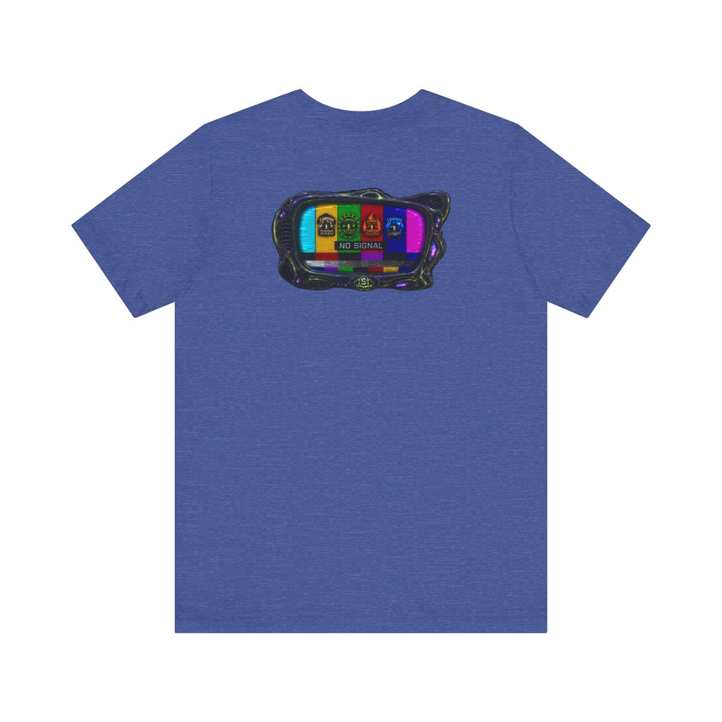 I Survived 2020 — "No Signal" Test Pattern Tee Alien Broadcast Finale Summer Premiere Unisex Jersey Short Sleeve Tee