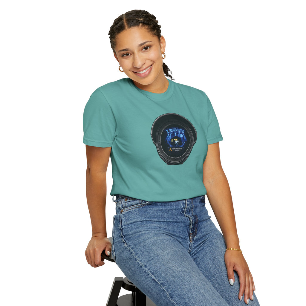 I Survived 2020 —  LOCKDOWN S3:E3: Director's Cut "Remote Schooling" Unisex Garment-Dyed T-shirt