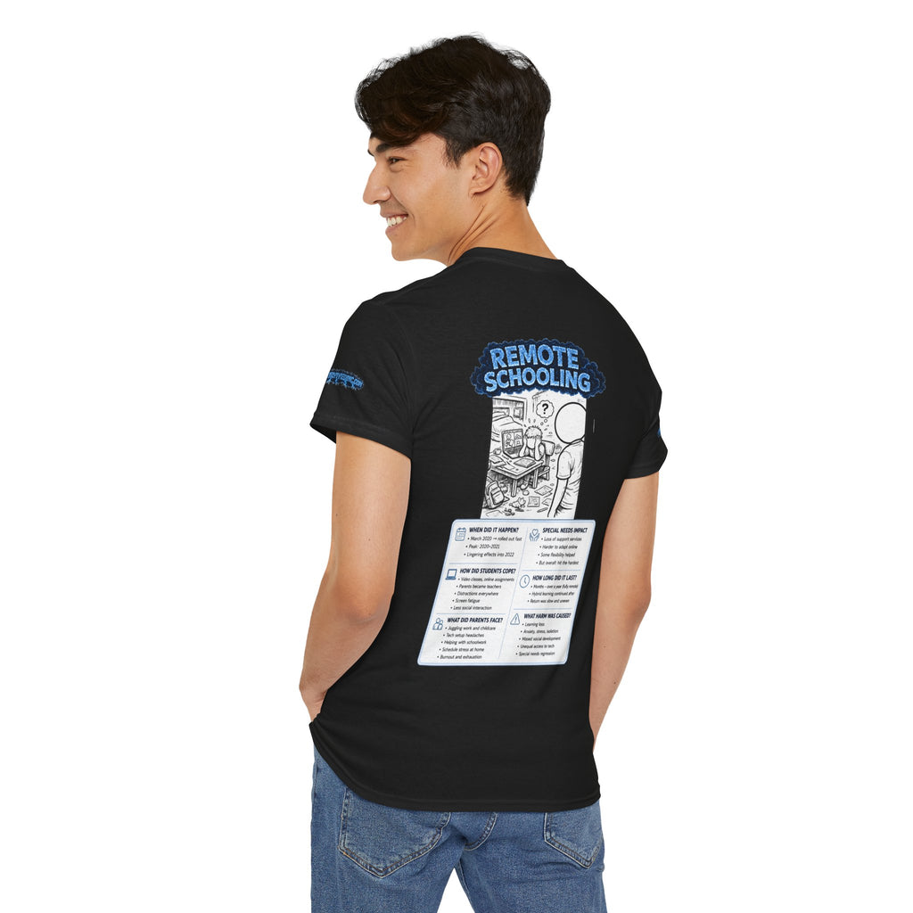 I Survived 2020 — LOCKDOWN S3:E3: Special Edition "Remote Schooling" Unisex Heavy Cotton Tee