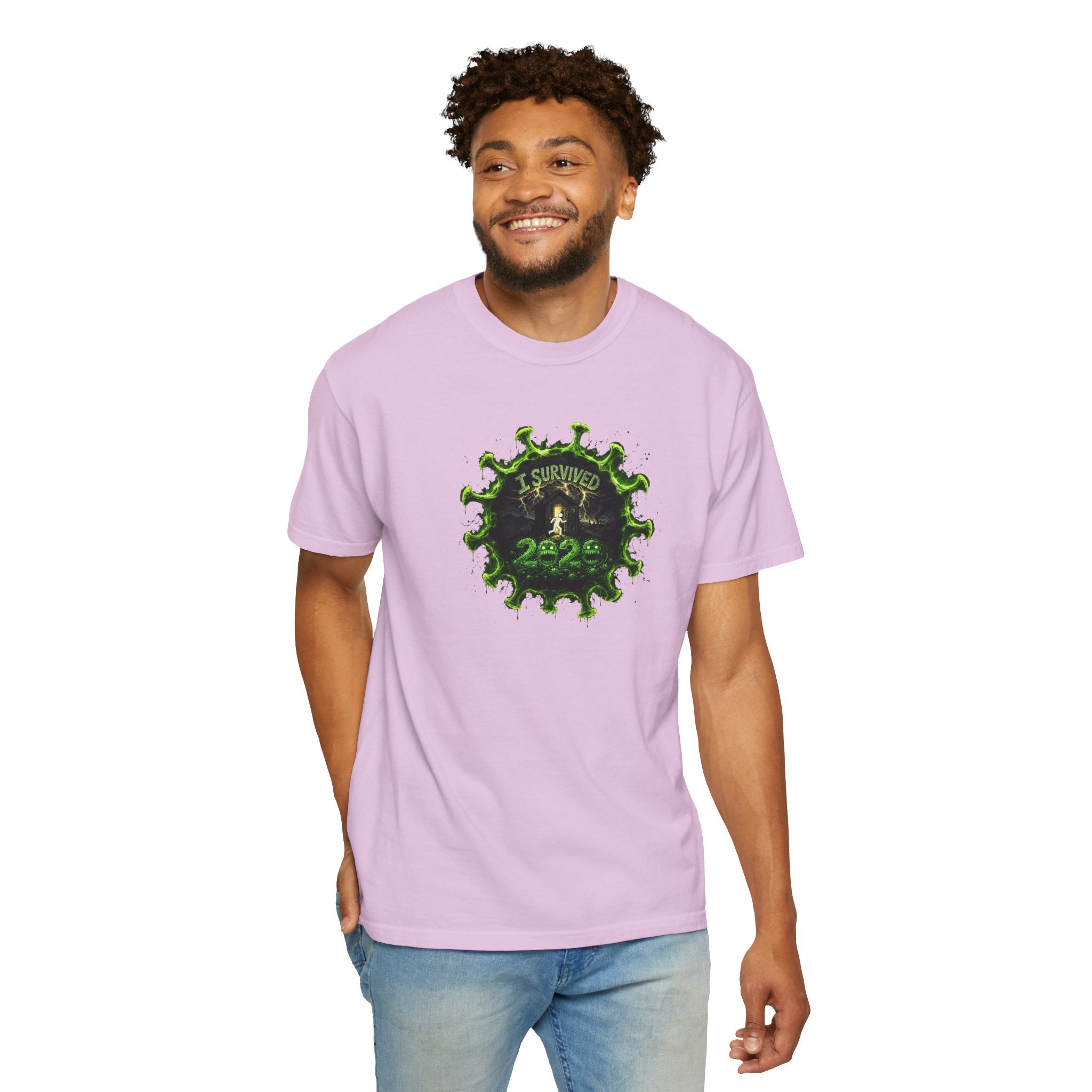 I Survived 2020 — PANDEMIC S1:E3: Director's Cut "The Jab!" Unisex Garment-Dyed T-shirt