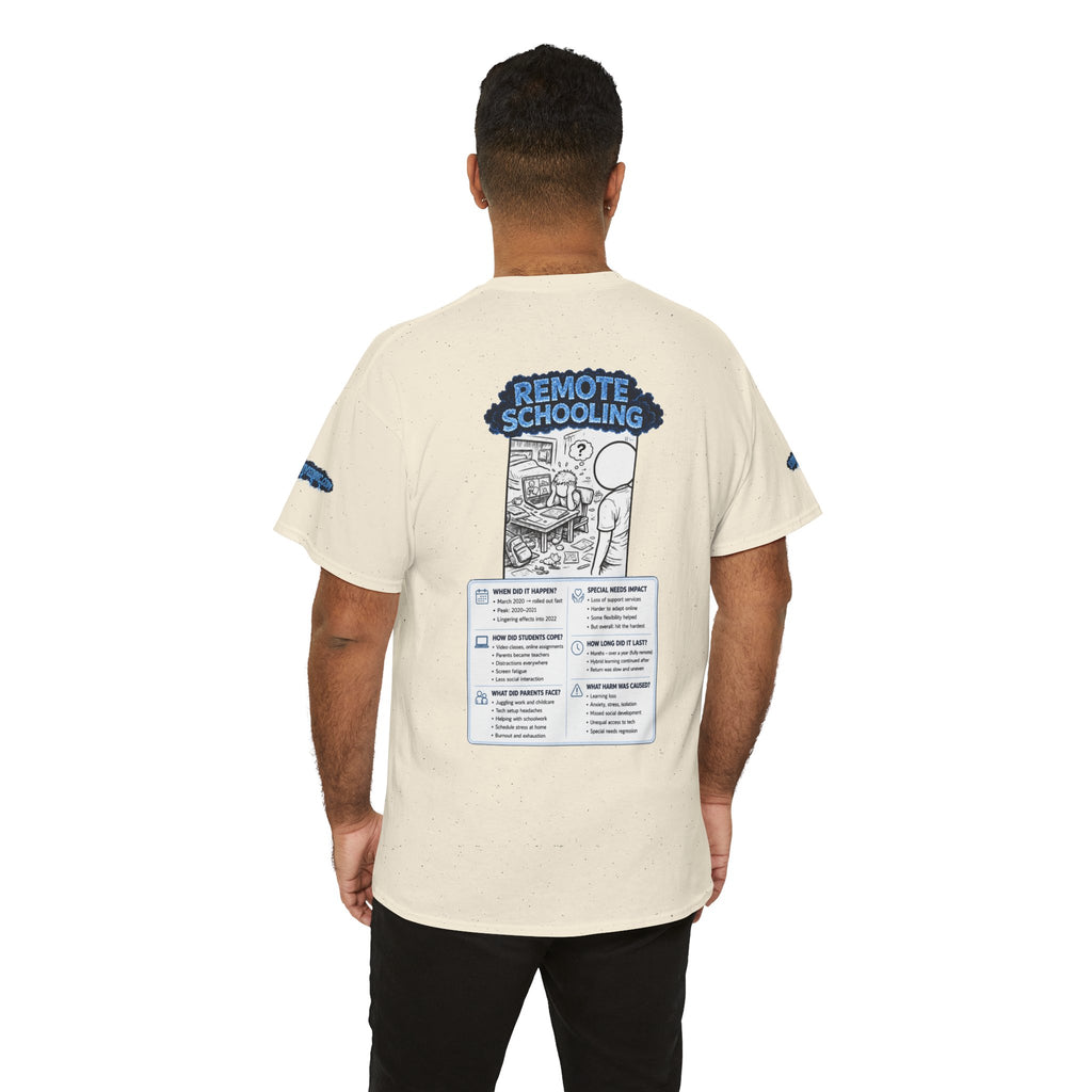I Survived 2020 — LOCKDOWN S3:E3: Special Edition "Remote Schooling" Unisex Heavy Cotton Tee