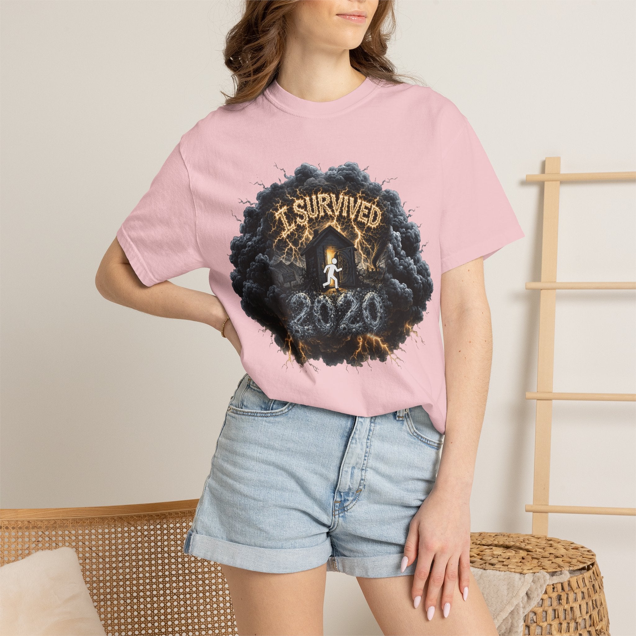 I Survived 2020 — Original Design Teaser Tee | Season 1 Premiere Drop Unisex Garment-Dyed T-shirt