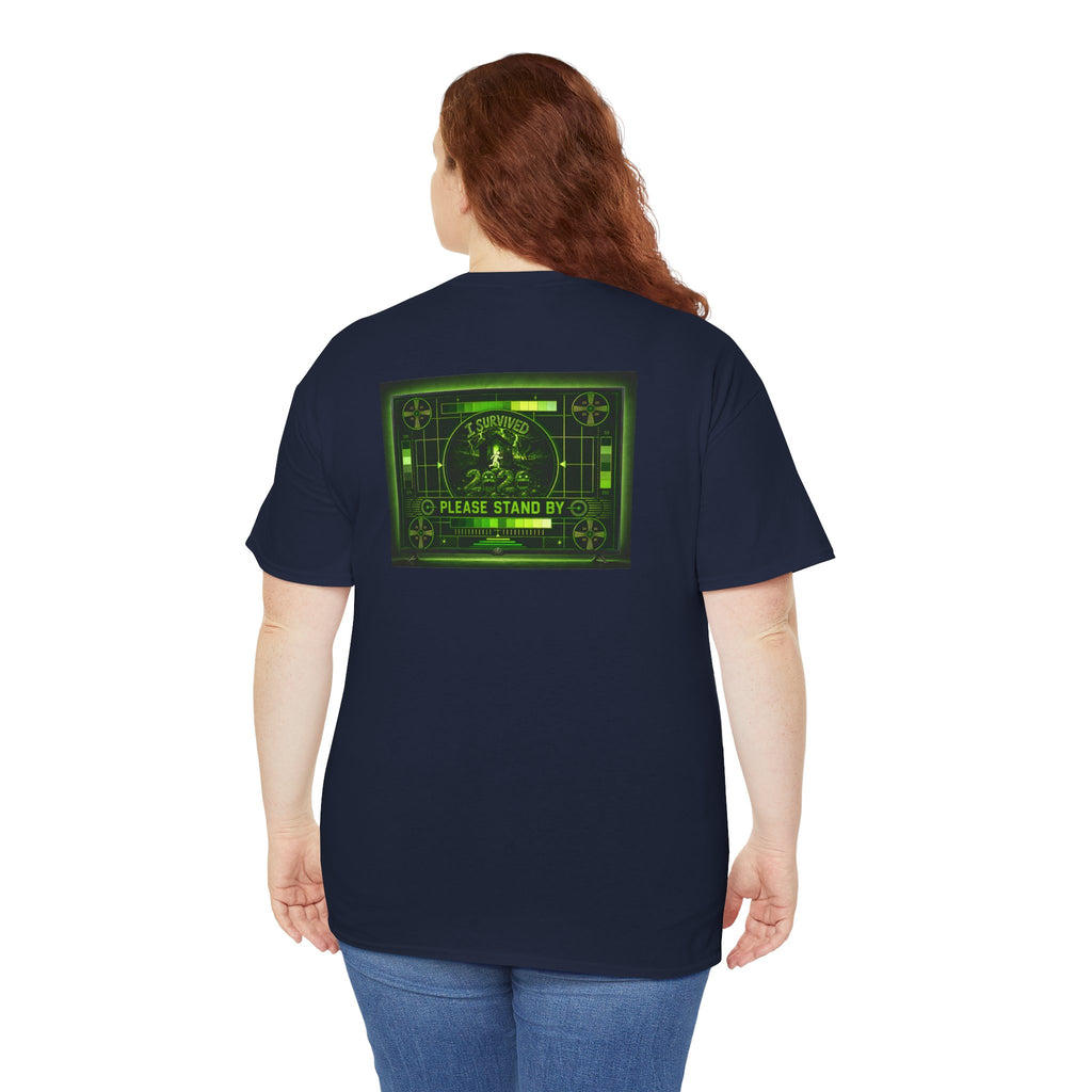 I Survived 2020 — "Please Stand By" Test Pattern Toxic Signal Tee Summer Premiere Unisex Heavy Cotton Tee
