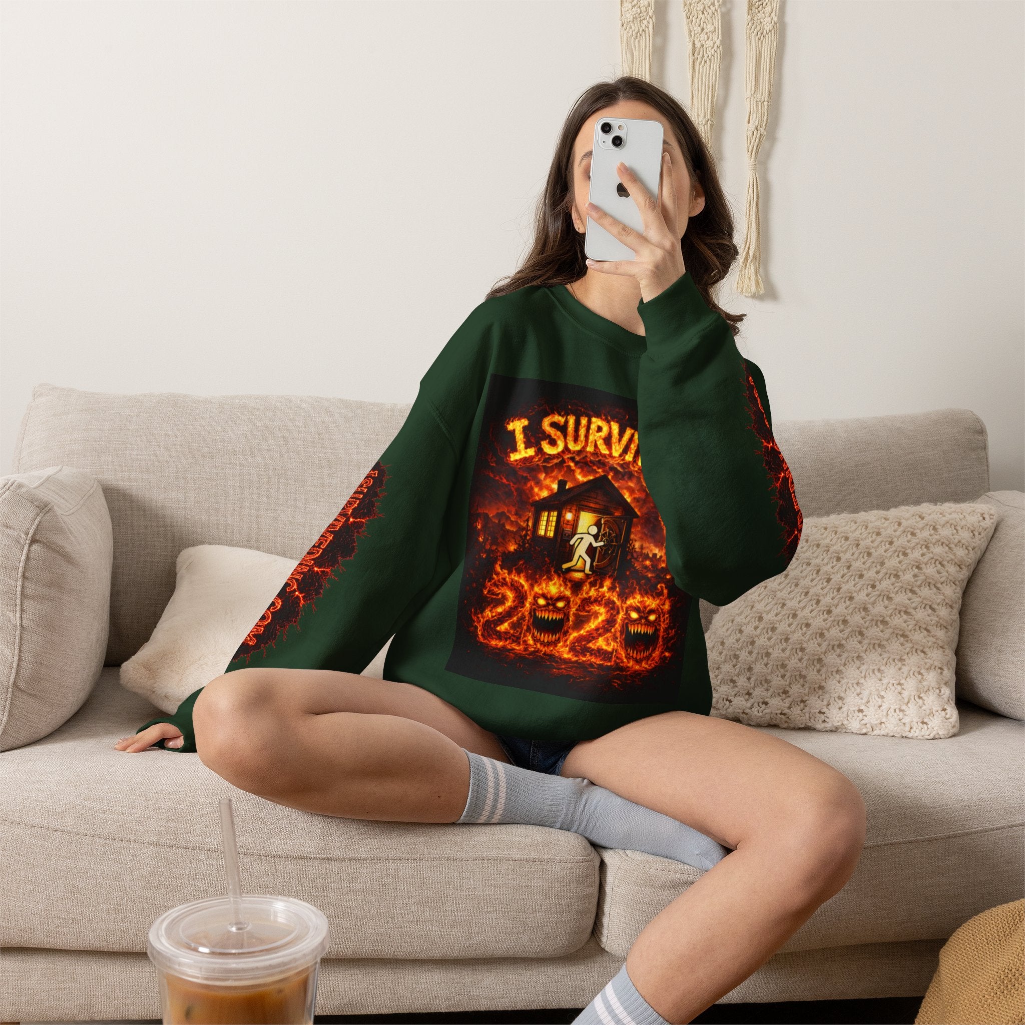 I Survived 2020 — WILDFIRES S2:E4: "Western U.S." Memorial Unisex Heavy Blend™ Crewneck Sweatshirt