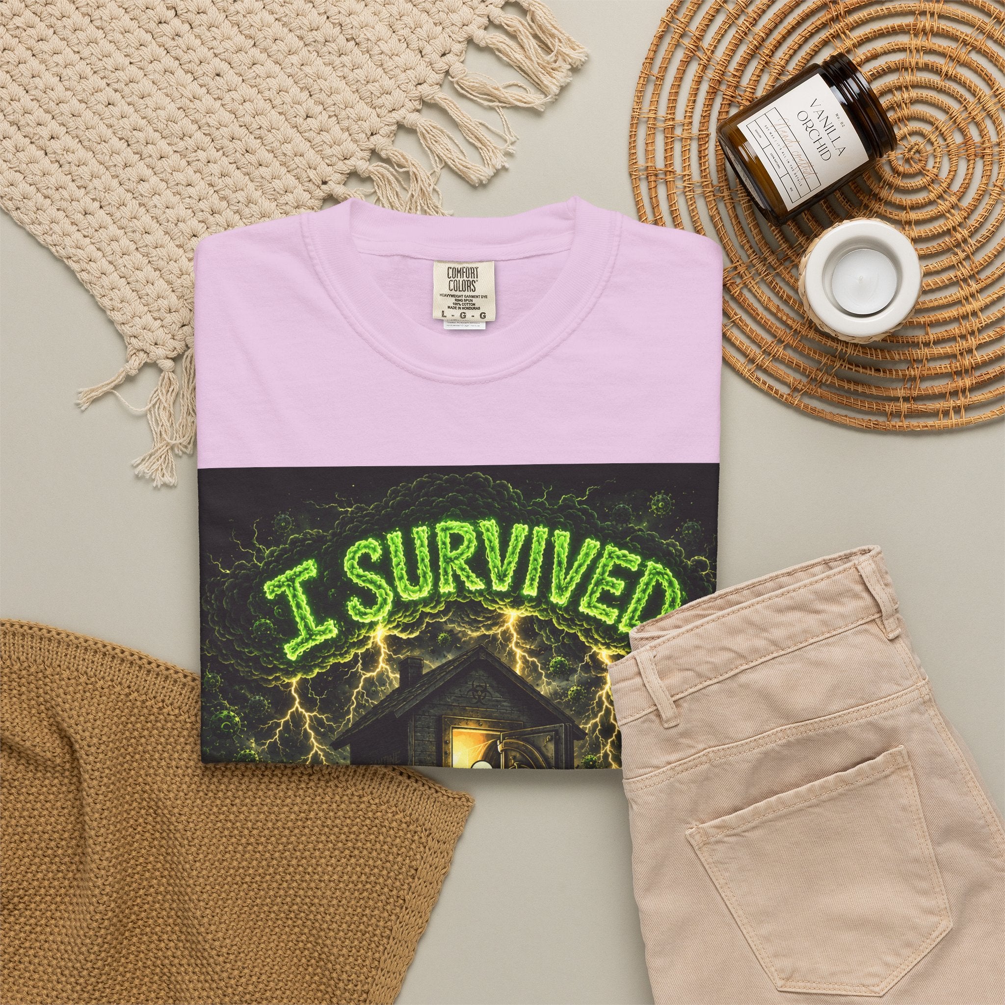 I Survived 2020 — PANDEMIC S1:E3: "The Jab!" Unisex Garment-Dyed T-shirt