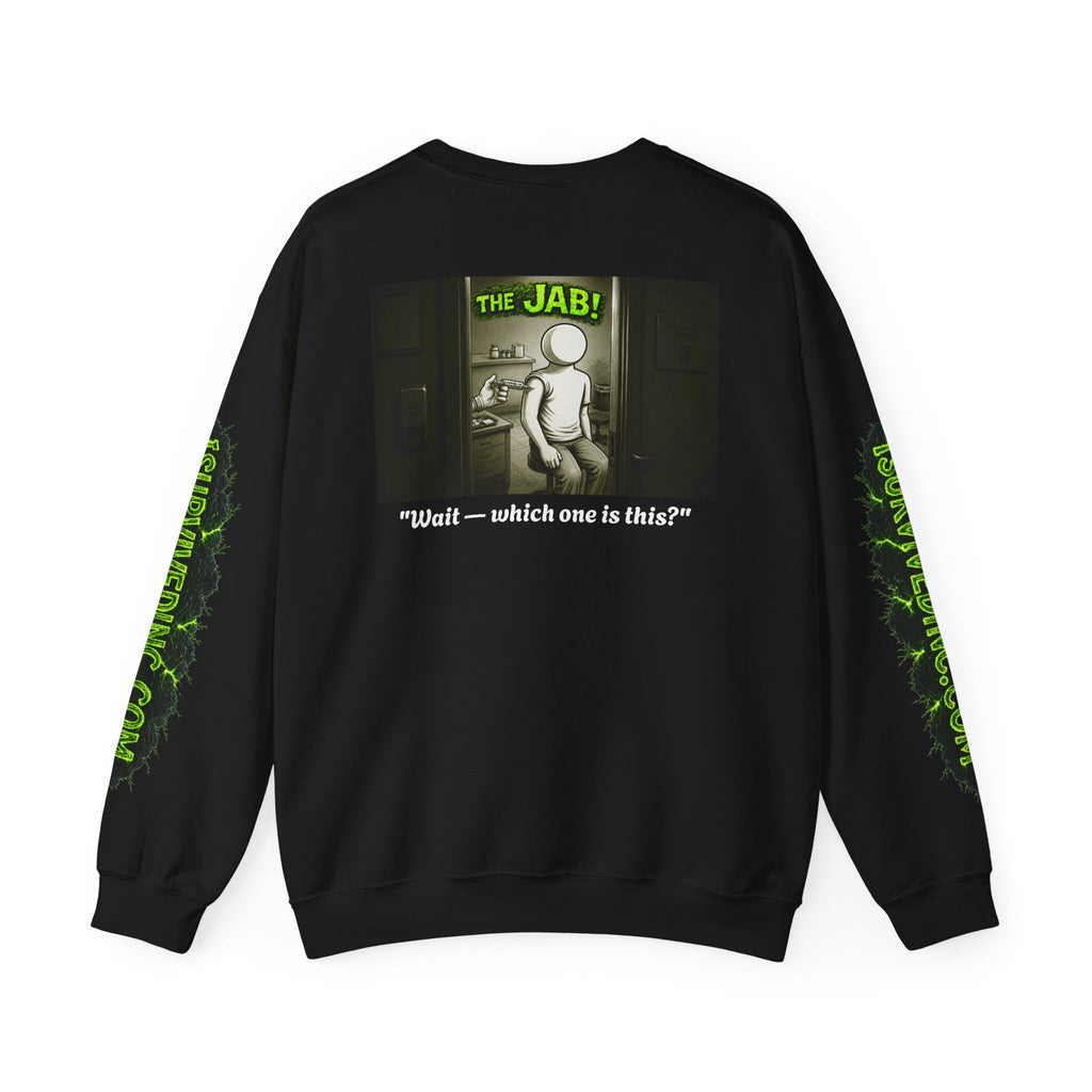 I Survived 2020 — PANDEMIC S1:E3: "The Jab!" Unisex Heavy Blend™ Crewneck Sweatshirt