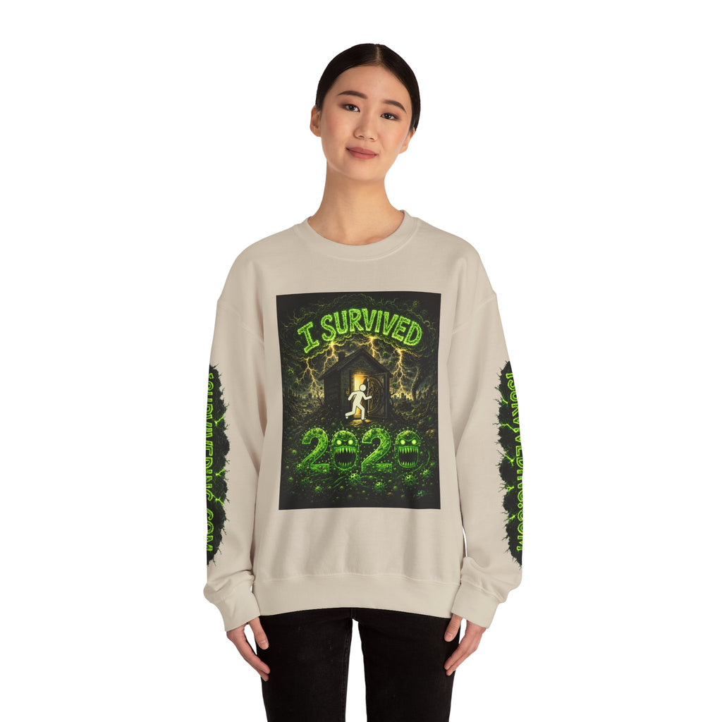 I Survived 2020 — S1:E3 "The Jab!" | Pandemic Edition Unisex Heavy Blend™ Crewneck Sweatshirt