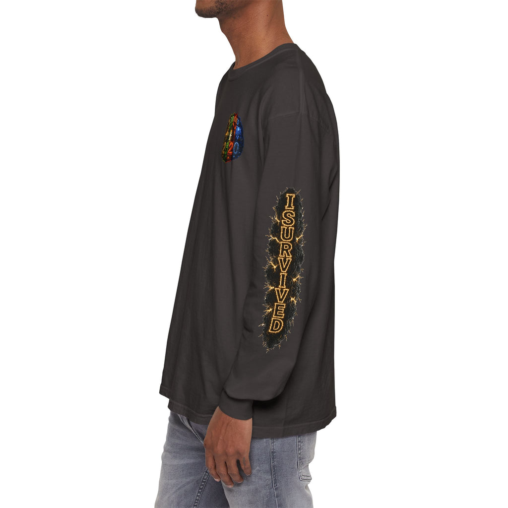 I Survived 2020 — "No Signal" Test Pattern Tee Special Edition Alien Broadcast Finale Summer Premiere Unisex Garment-Dyed Long Sleeve T-Shirt