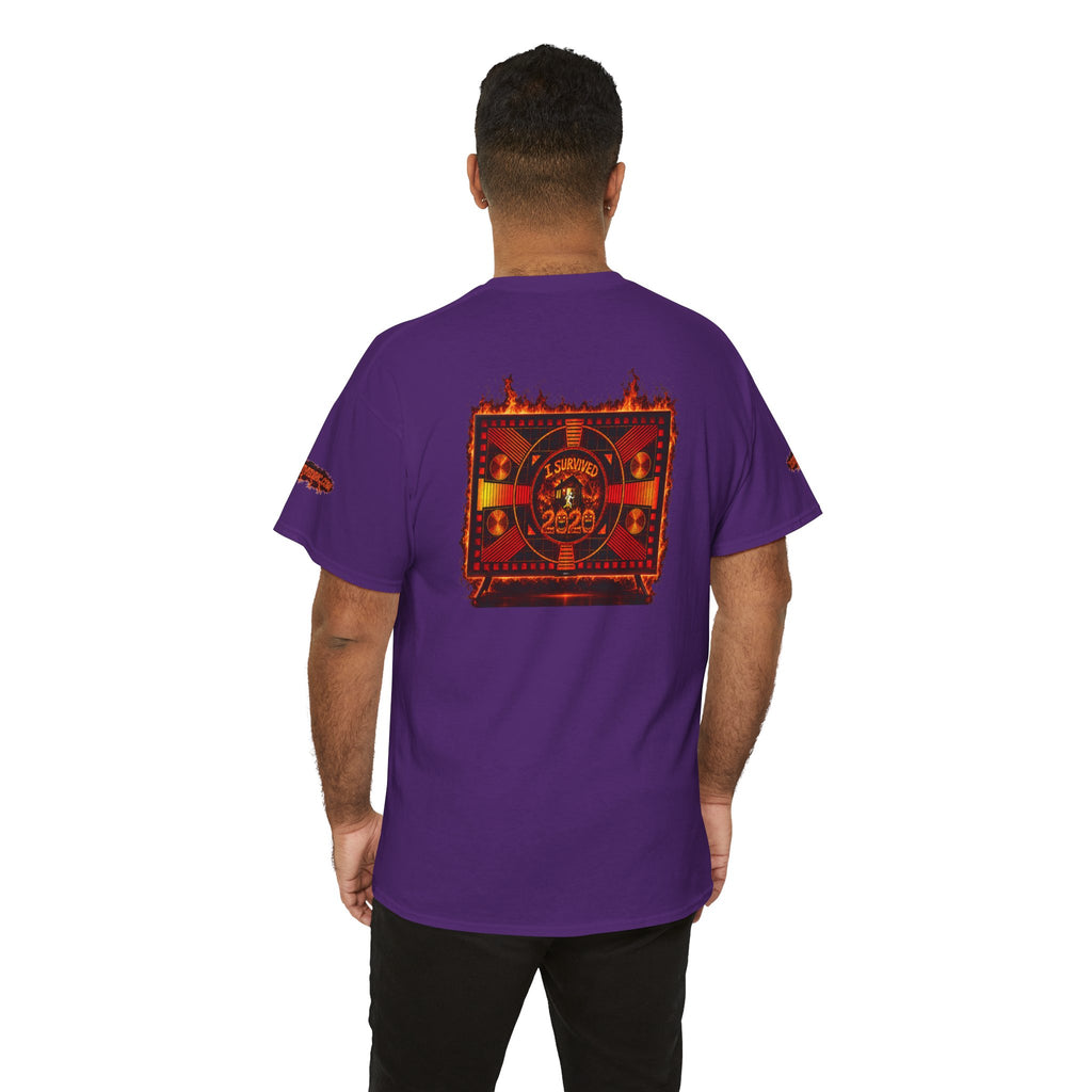 I Survived 2020 — "Please Stand By" Test Pattern Tee Wildfire Signal Special Edition Summer Premiere Unisex Heavy Cotton Tee